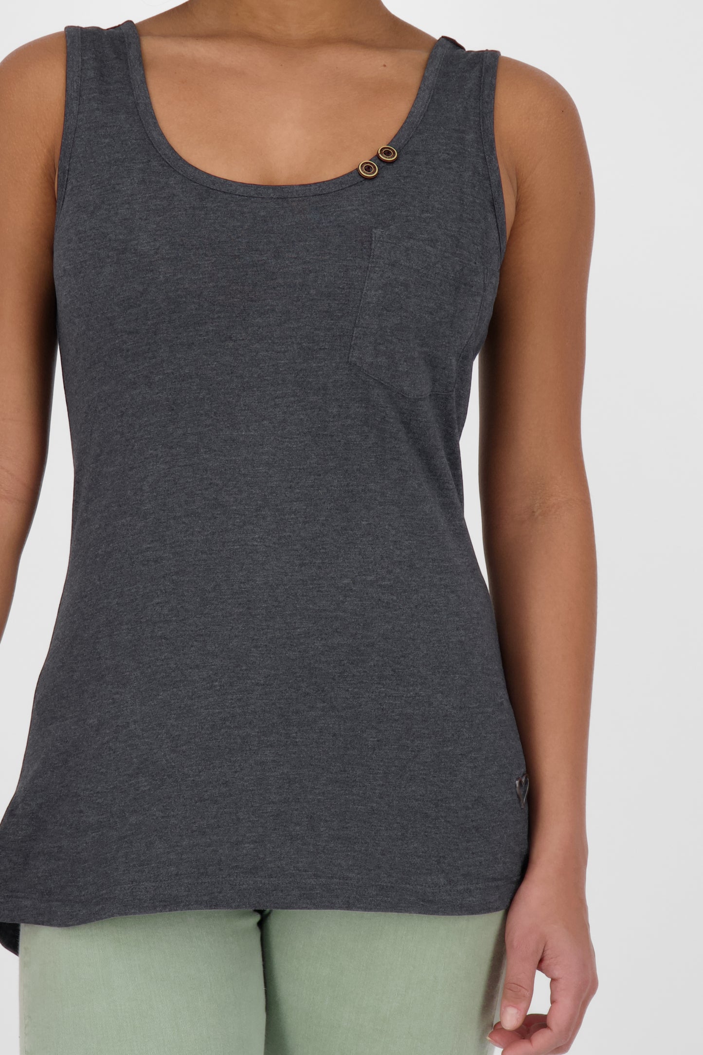 Dezent geschnittenes Damen Longsleeve LeaAK B mit Muster Schwarz