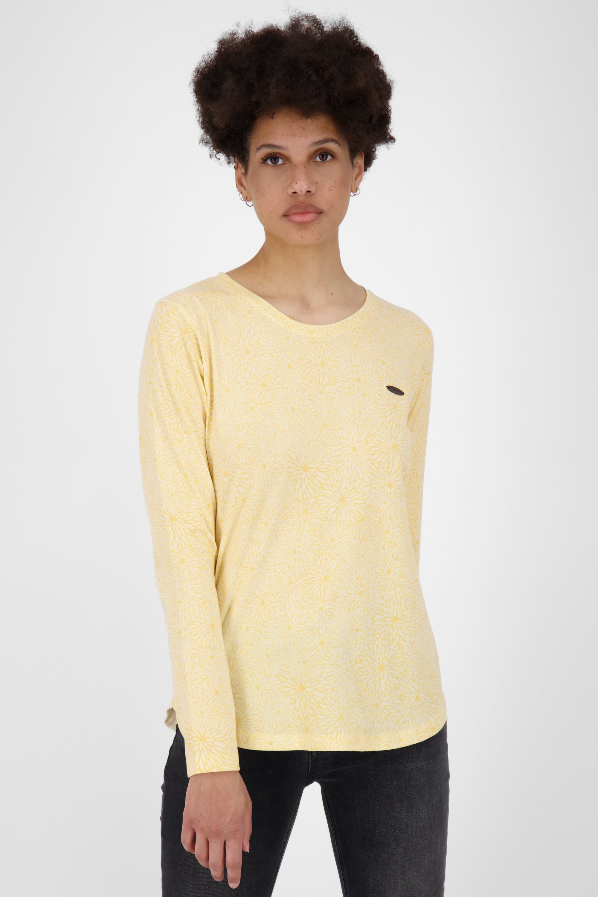 LeaAK B Longsleeve Damen - Muster trifft auf Stil Gelb