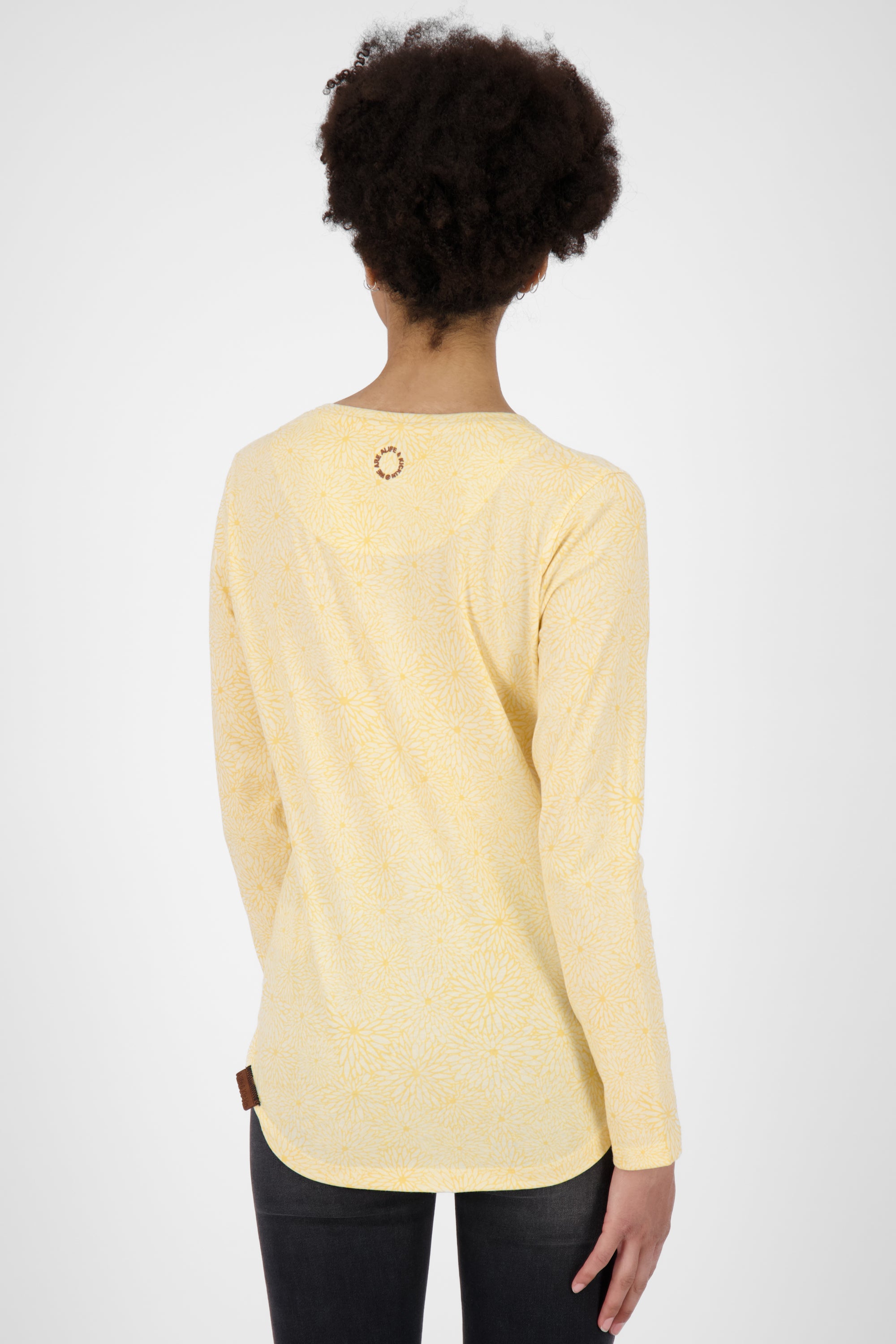 LeaAK B Longsleeve Damen - Muster trifft auf Stil Gelb