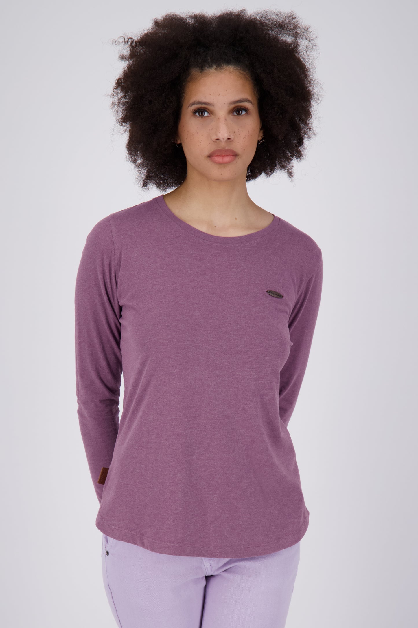 LeaAK A - Hochwertiges Damen Longsleeve für jeden Anlass Violett