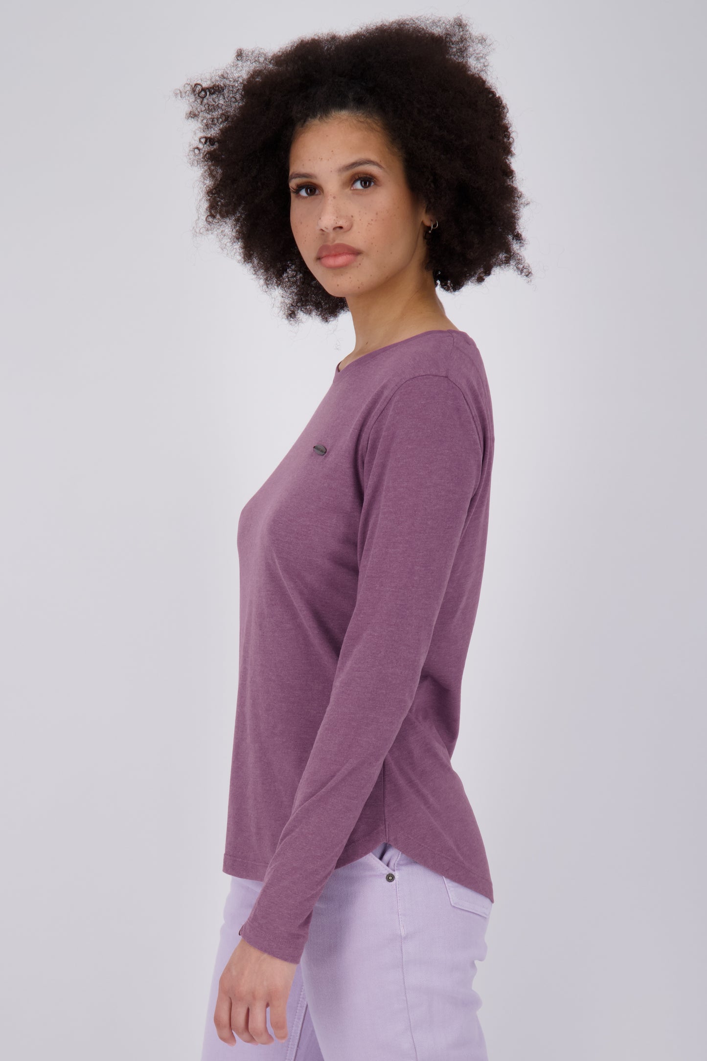 LeaAK A - Hochwertiges Damen Longsleeve für jeden Anlass Violett