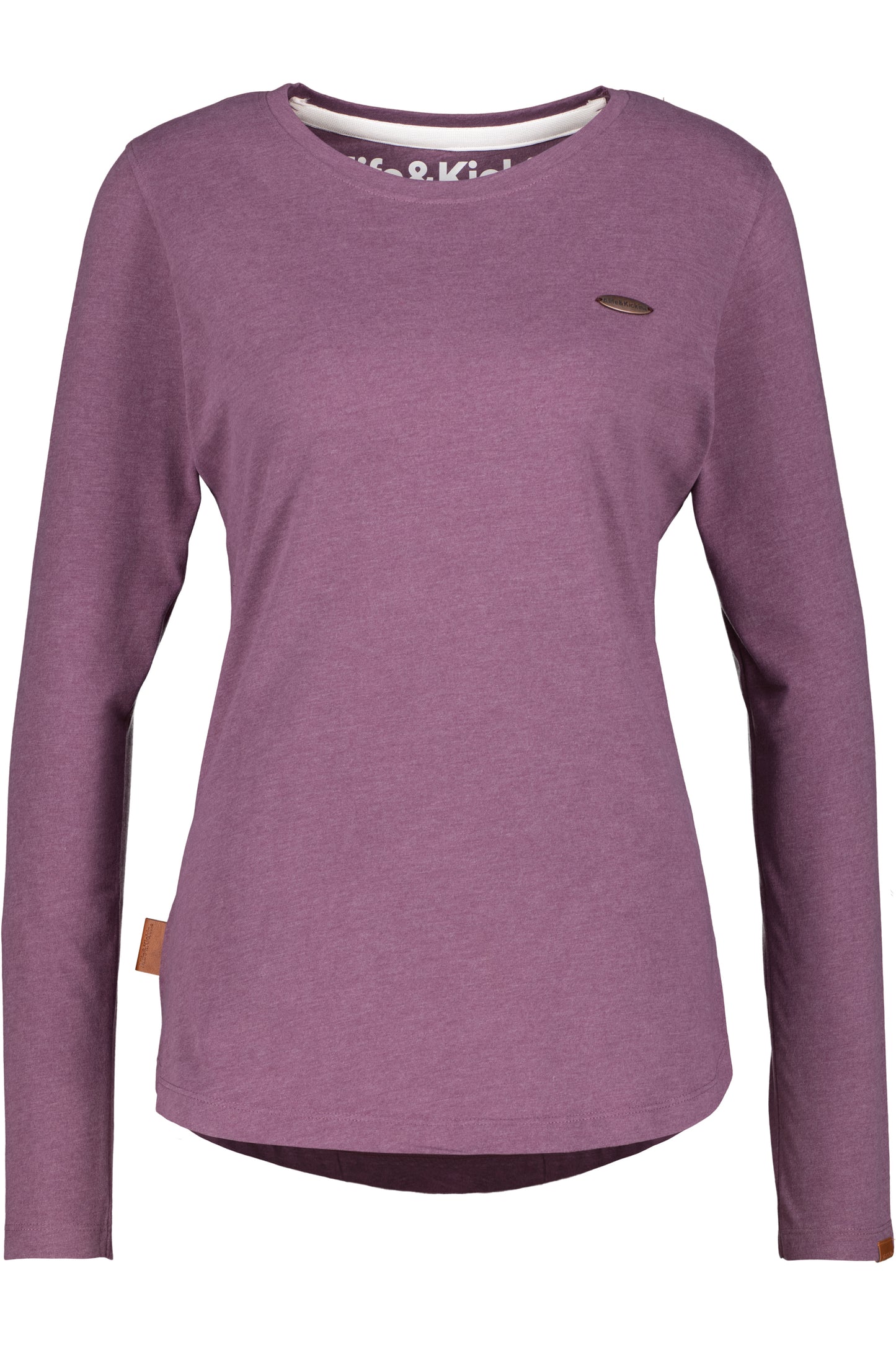 LeaAK A - Hochwertiges Damen Longsleeve für jeden Anlass Violett
