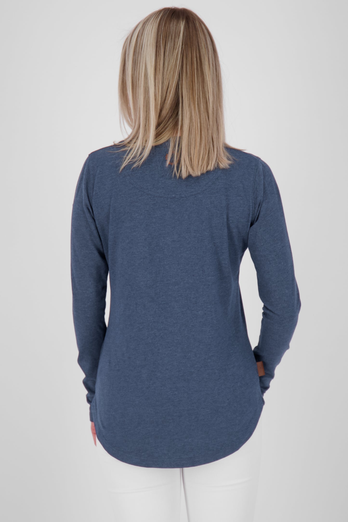 LeaAK A - Hochwertiges Damen Longsleeve für jeden Anlass Dunkelblau