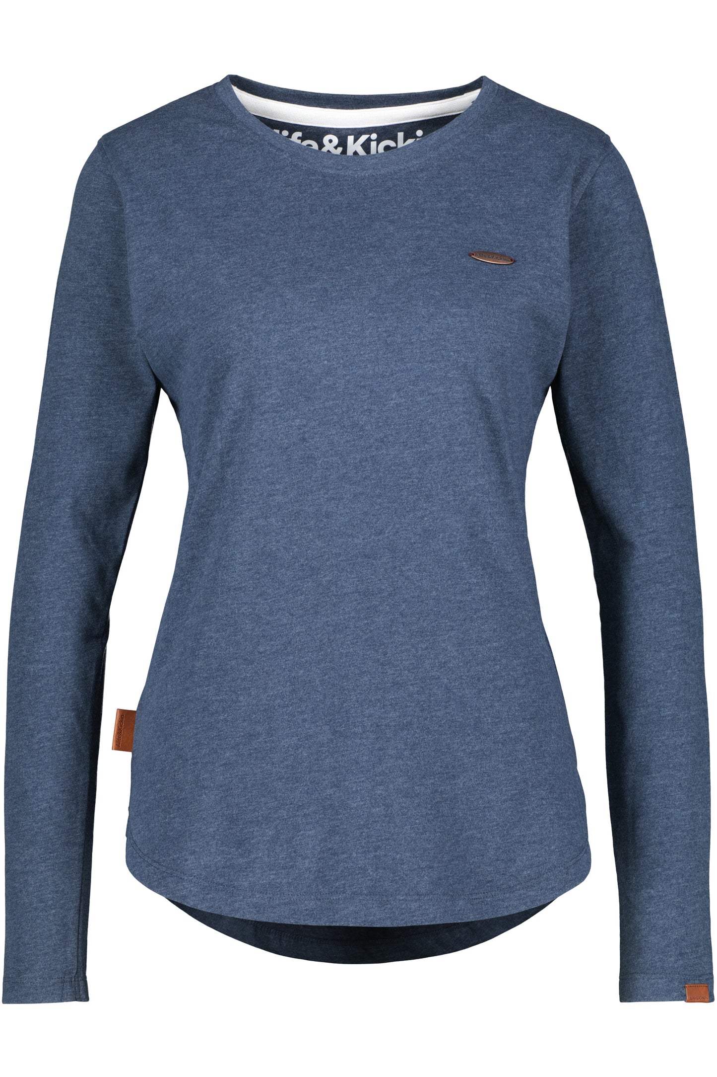 LeaAK A - Hochwertiges Damen Longsleeve für jeden Anlass Dunkelblau