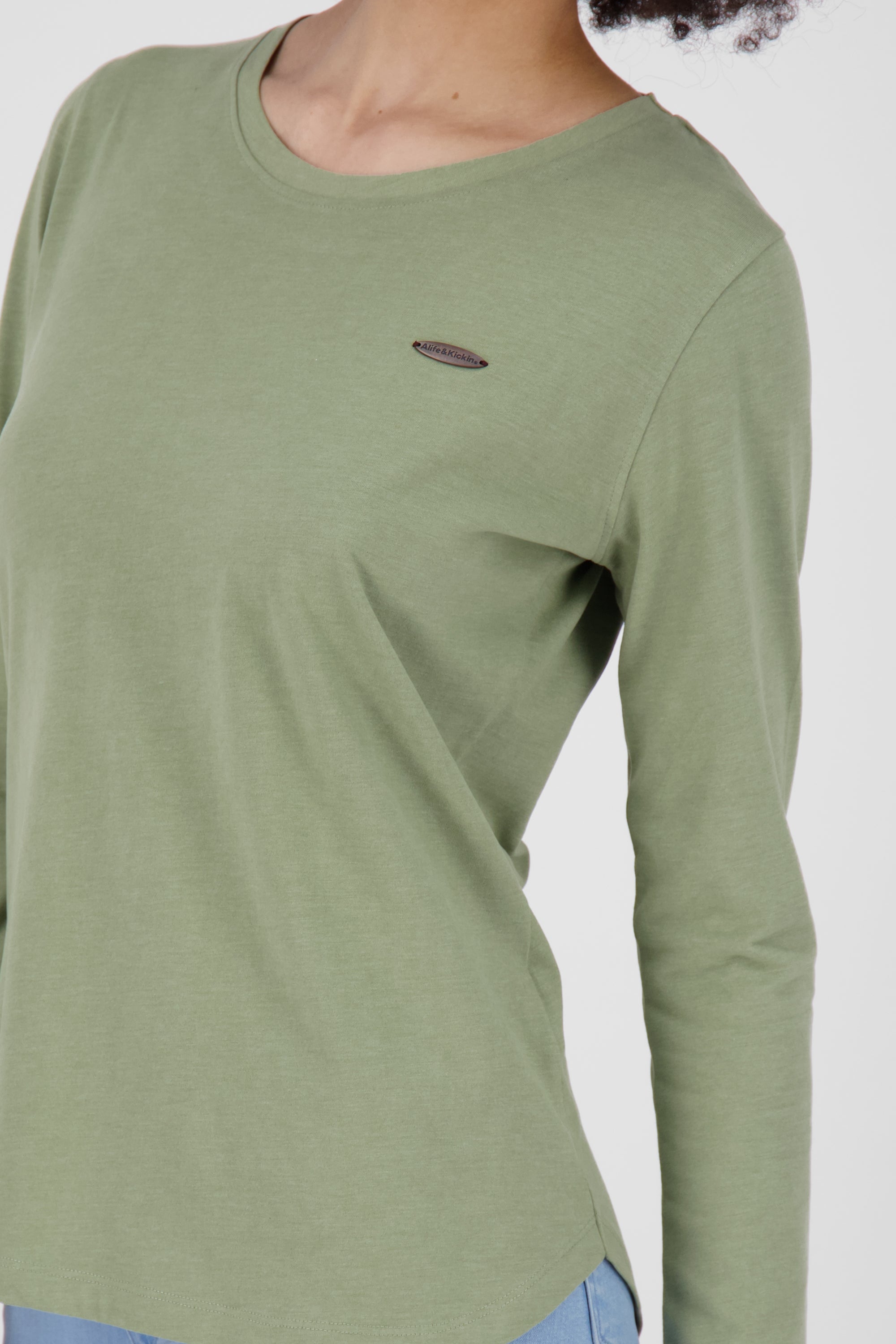 LeaAK A - Hochwertiges Damen Longsleeve für jeden Anlass Grün