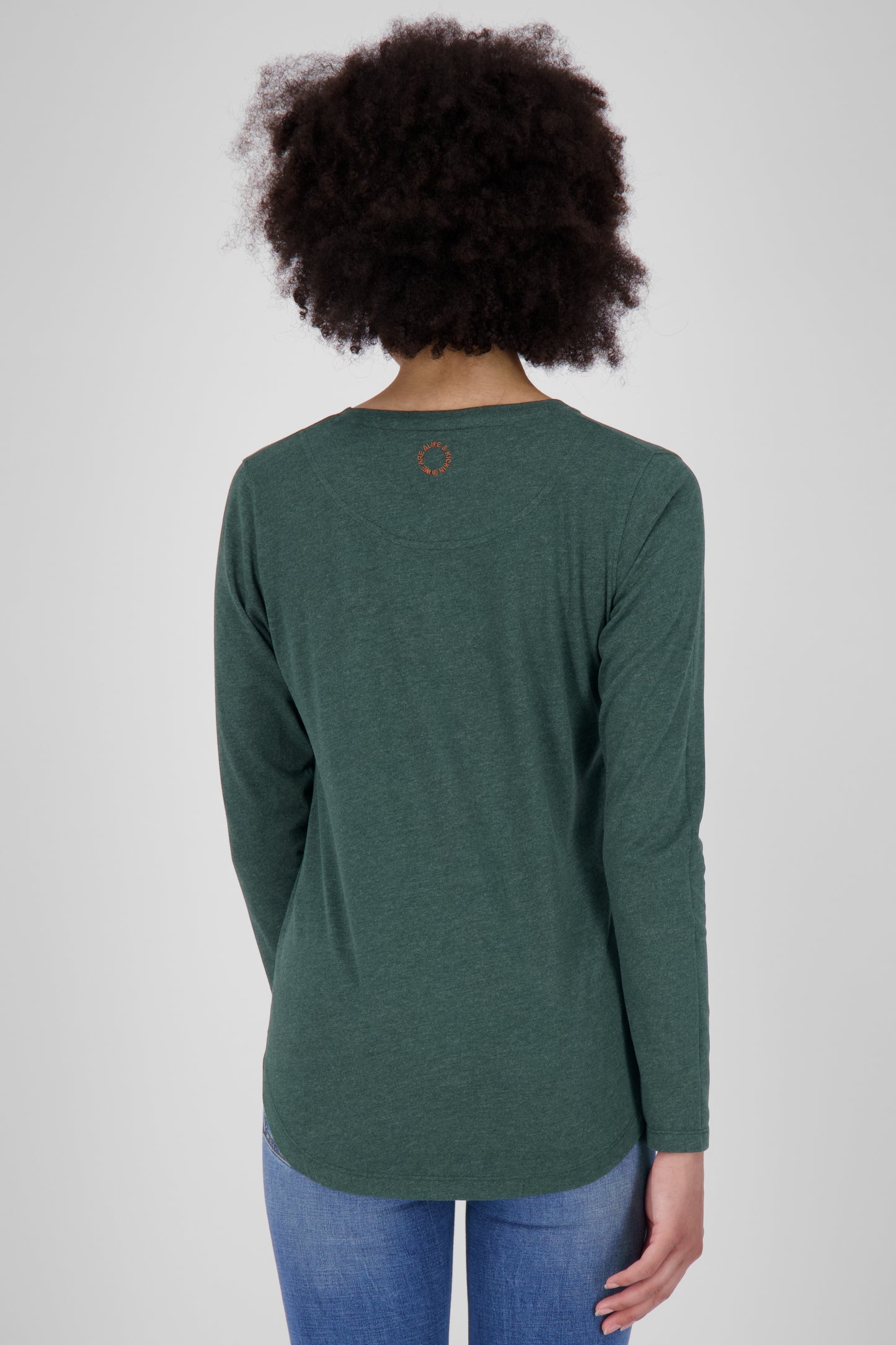 LeaAK A - Hochwertiges Damen Longsleeve für jeden Anlass Dunkelgrün