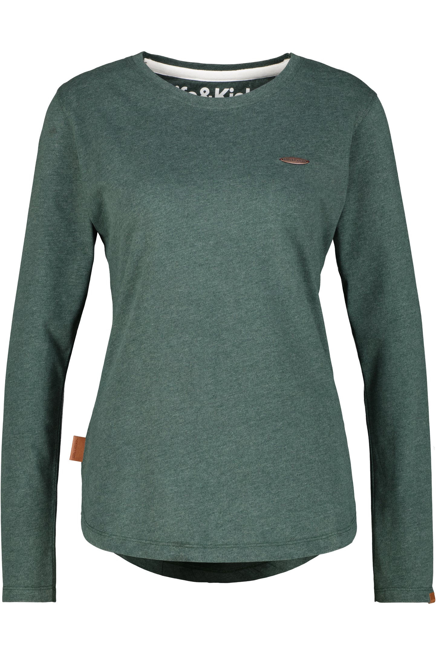 LeaAK A - Hochwertiges Damen Longsleeve für jeden Anlass Dunkelgrün