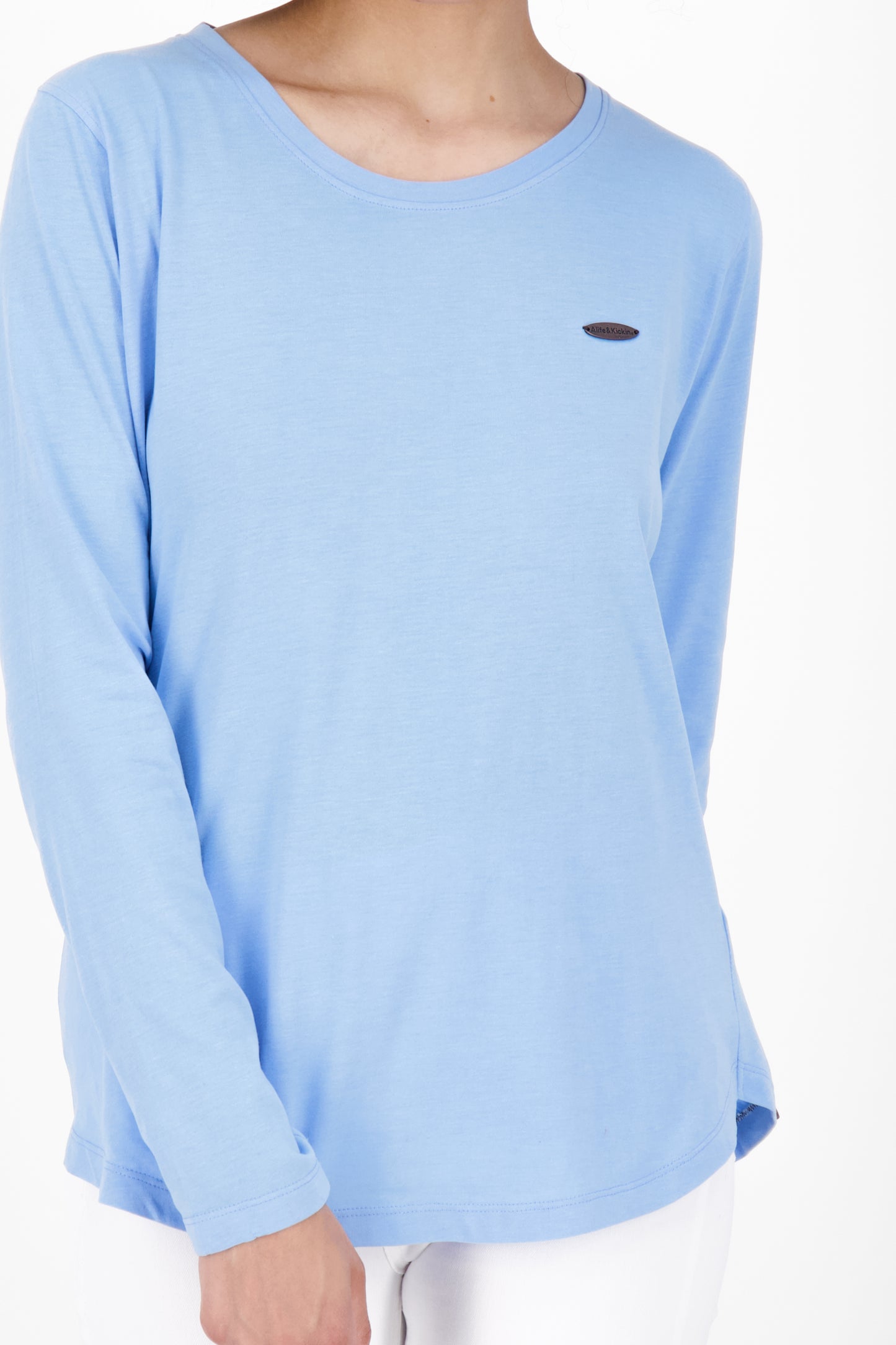 Sportlich und feminin - Langarmshirt LeaAK A für modische Frauen Hellblau