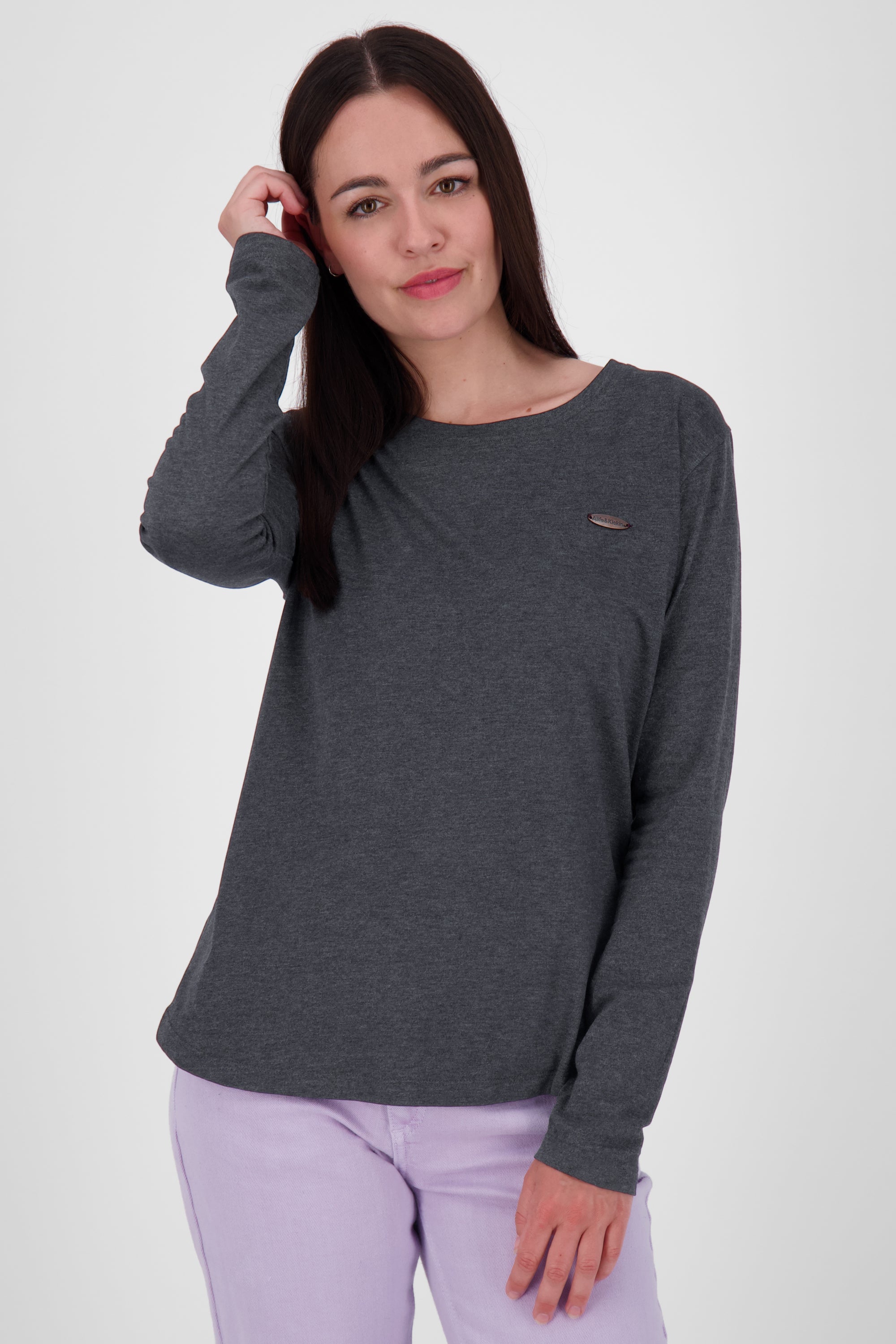 Sportlich feminin - Damen Longsleeve LeaAK A Schwarz