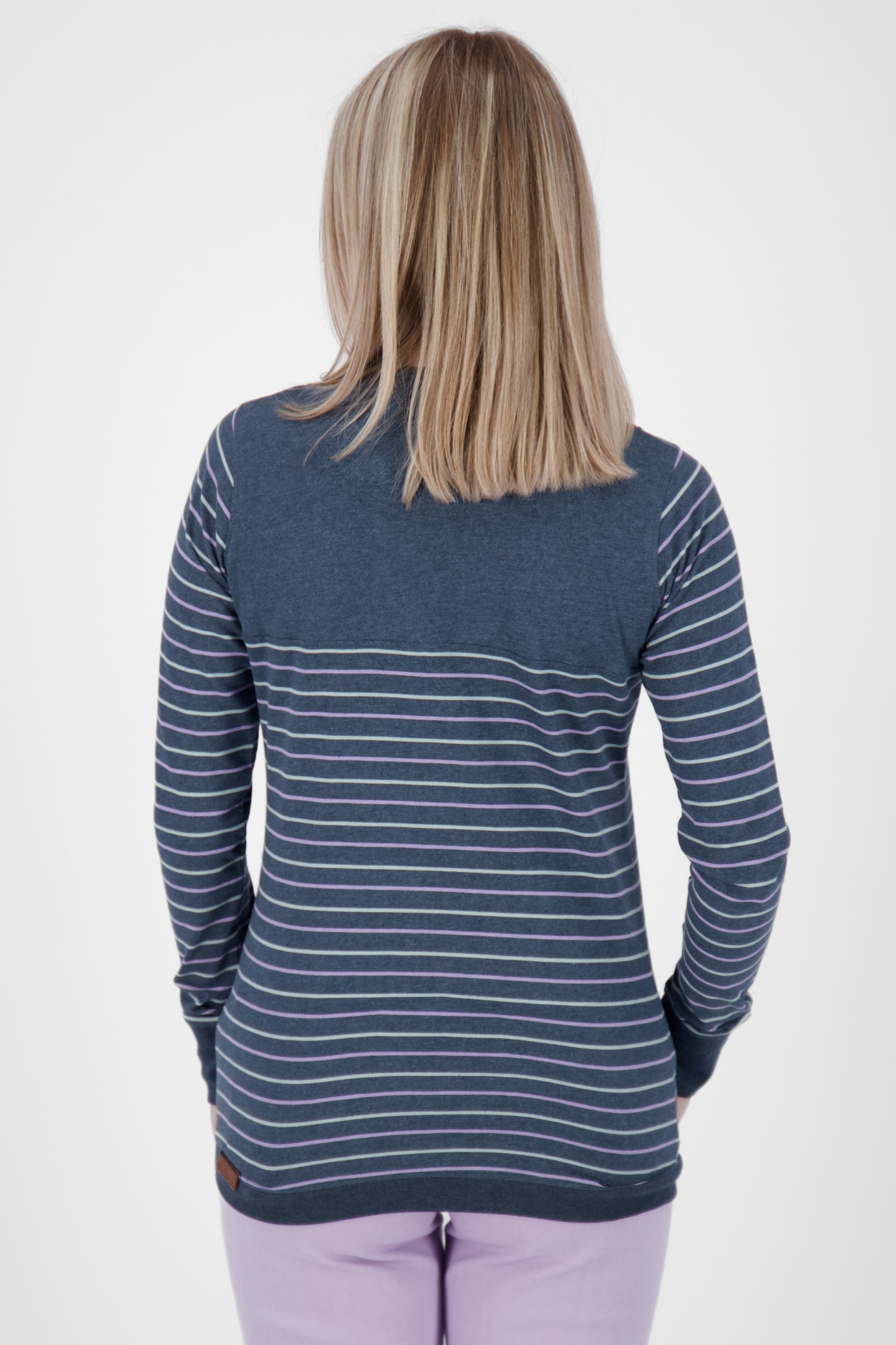 LeonieAK Z Langarmshirt Damen mit Rundhalsausschnitt Dunkelblau