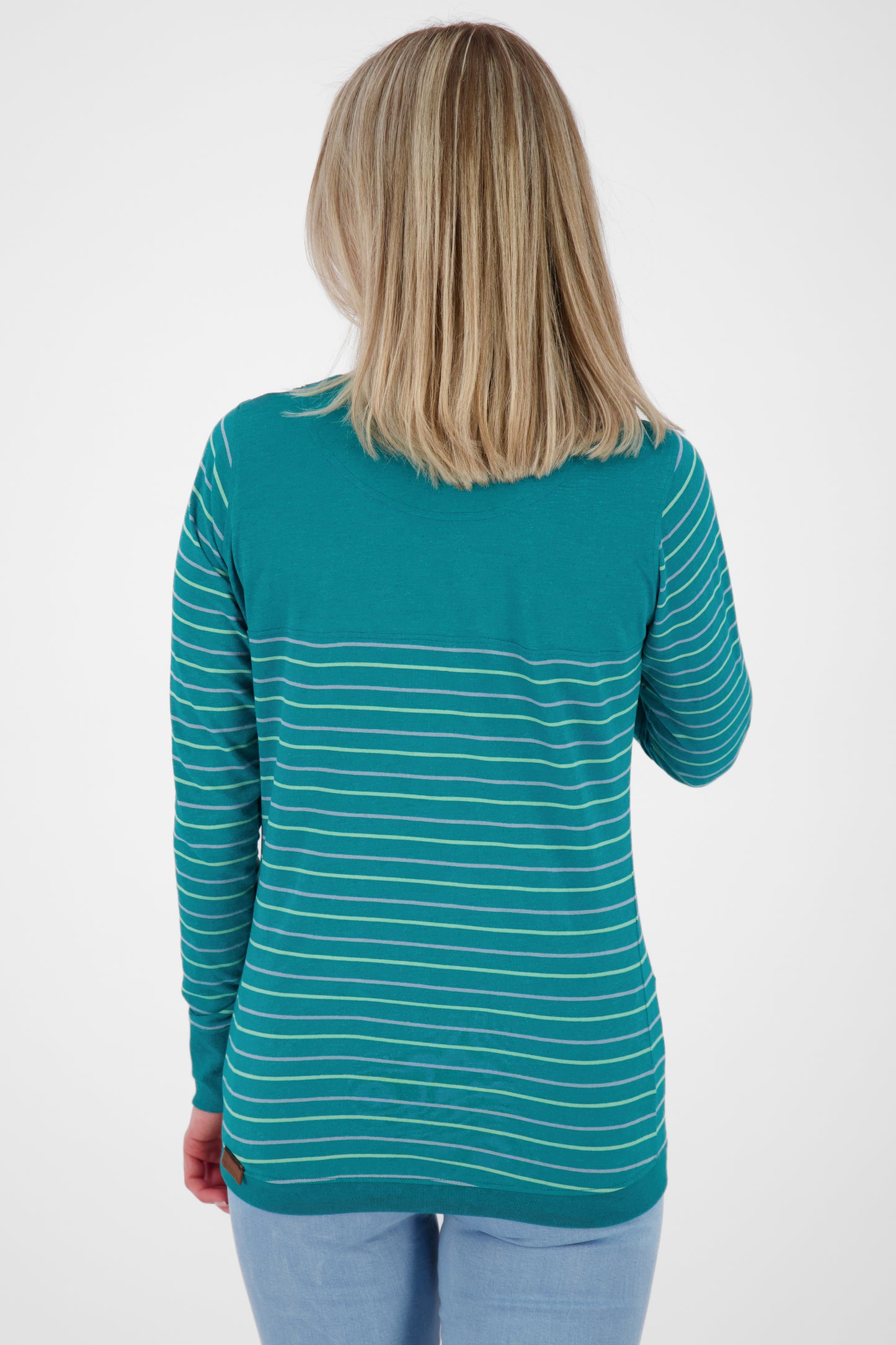 LeonieAK Z Langarmshirt Damen mit Rundhalsausschnitt Dunkelgrün