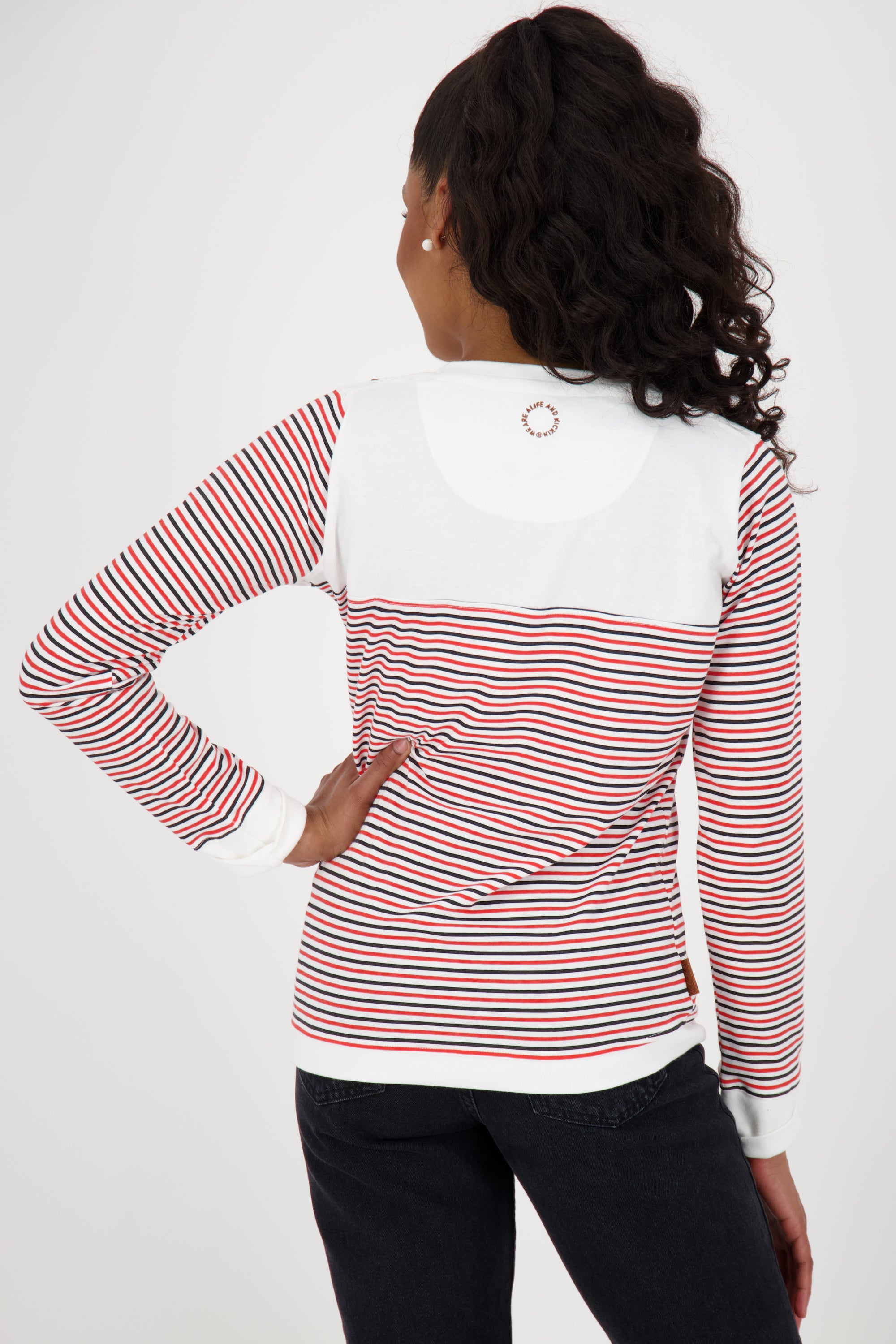 Longsleeve Damen LeonieAK Z setzt mit Streifen neue Trends Weiß
