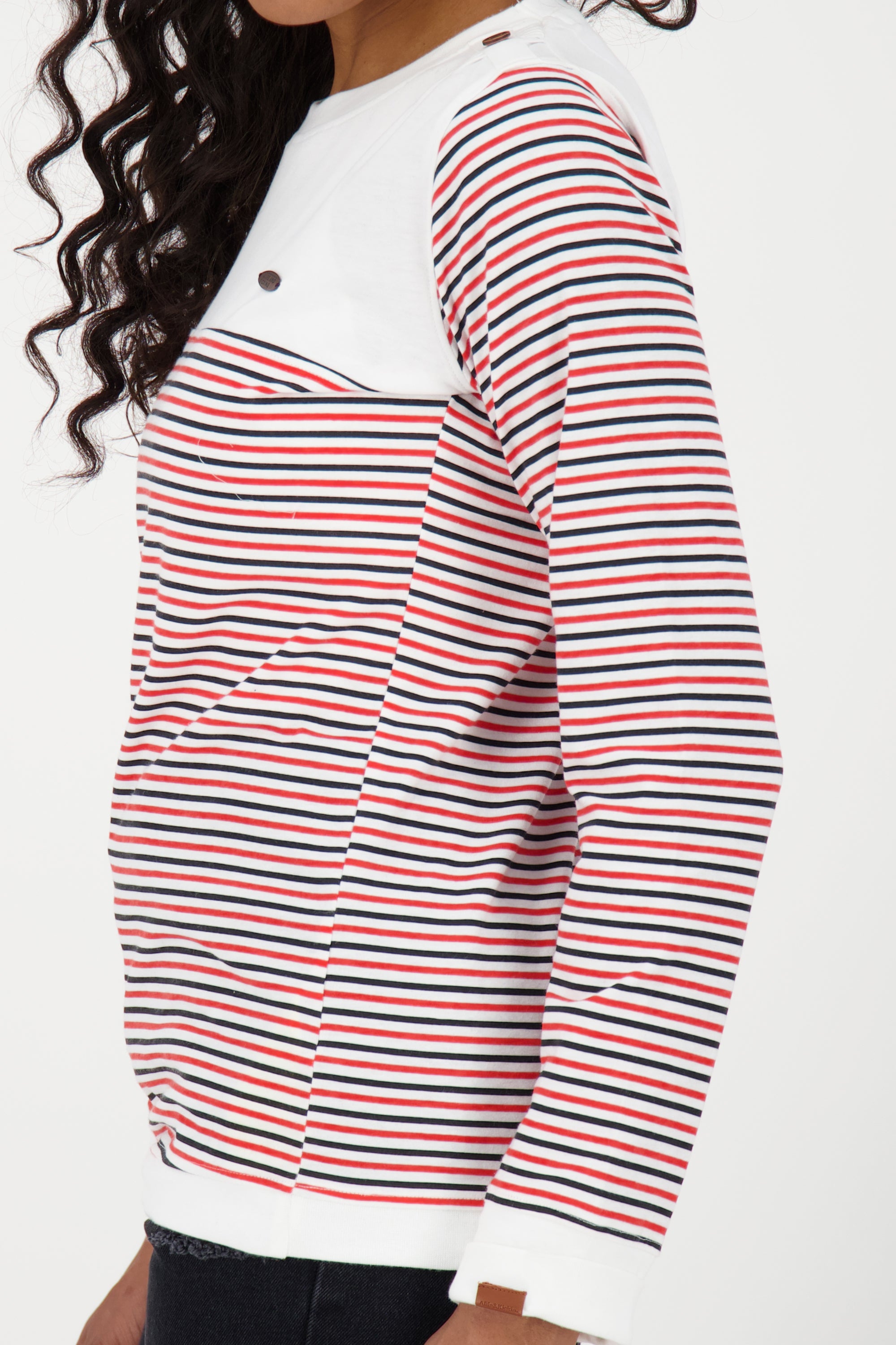 Longsleeve Damen LeonieAK Z setzt mit Streifen neue Trends Weiß