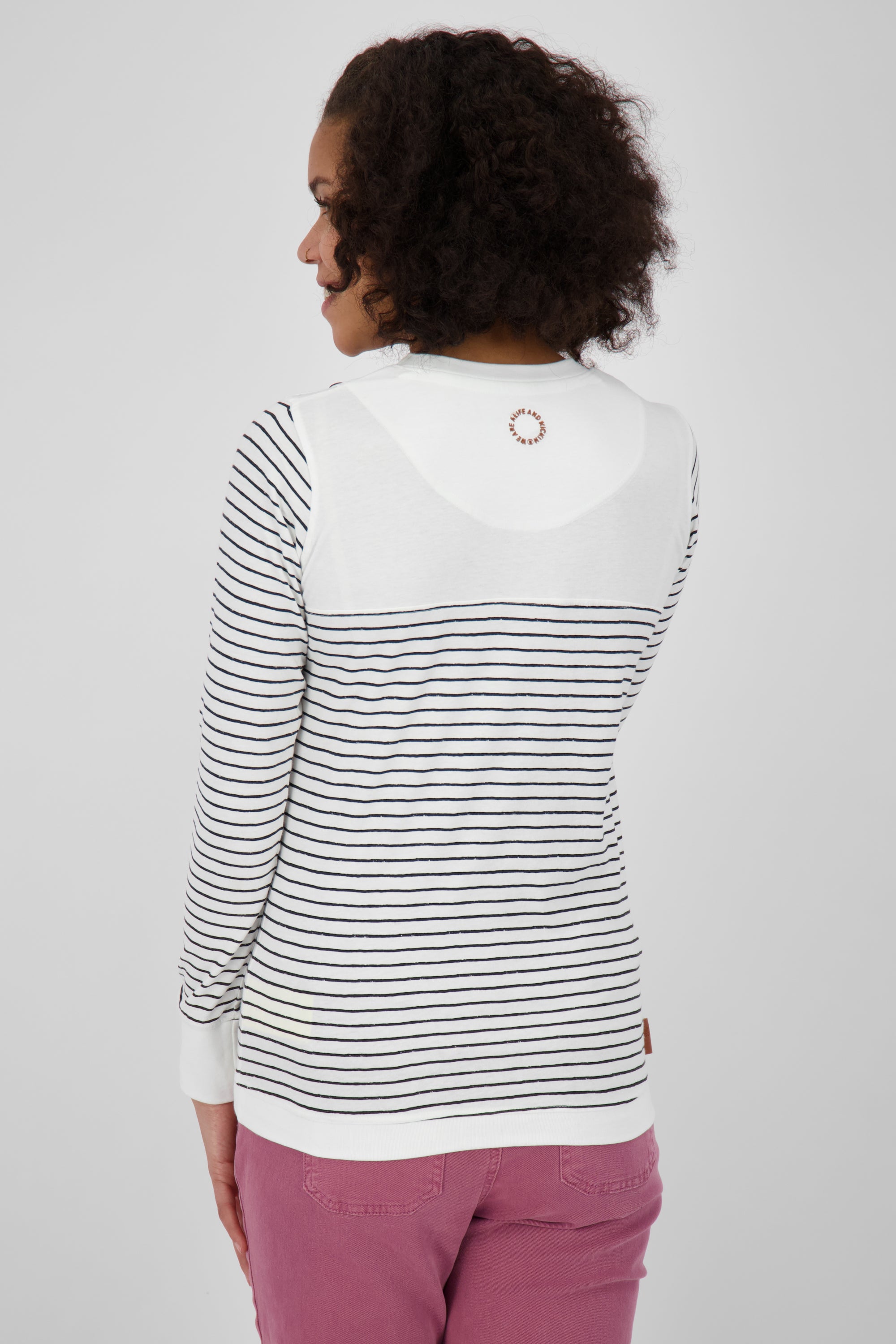 Longsleeve Damen LeonieAK Z setzt mit Streifen neue Trends Weiß