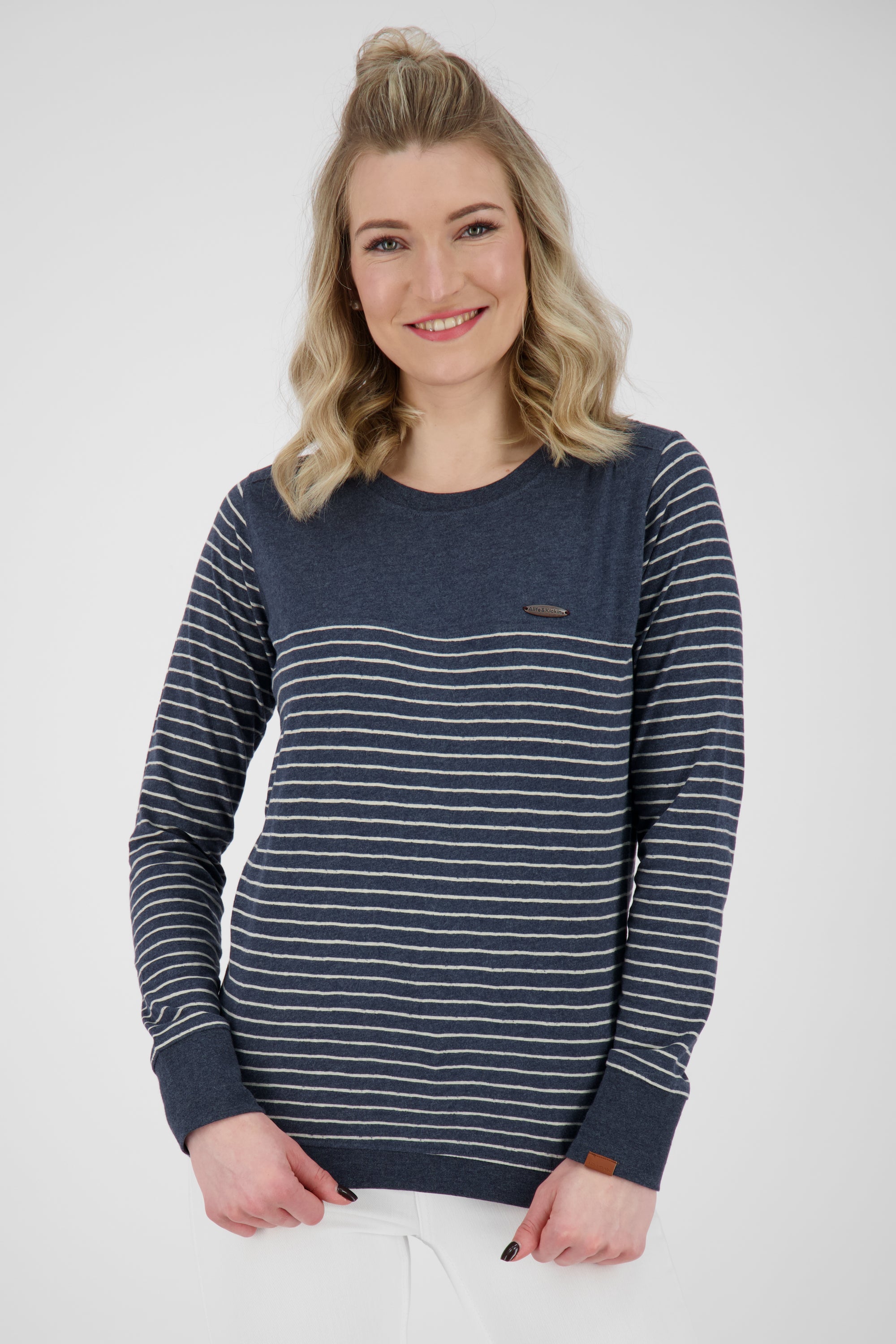 Longsleeve Damen LeonieAK Z setzt mit Streifen neue Trends Dunkelblau