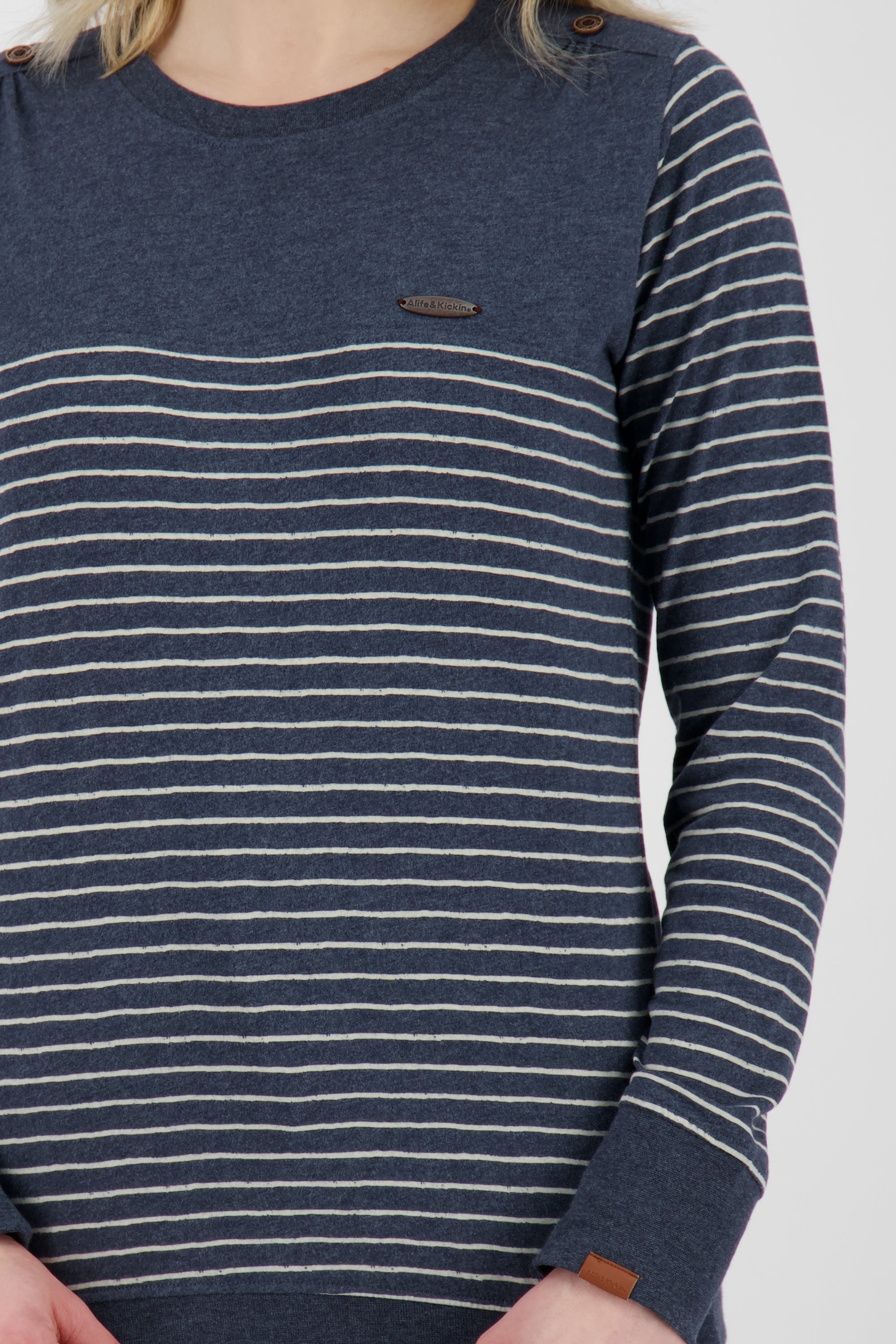 Longsleeve Damen LeonieAK Z setzt mit Streifen neue Trends Dunkelblau