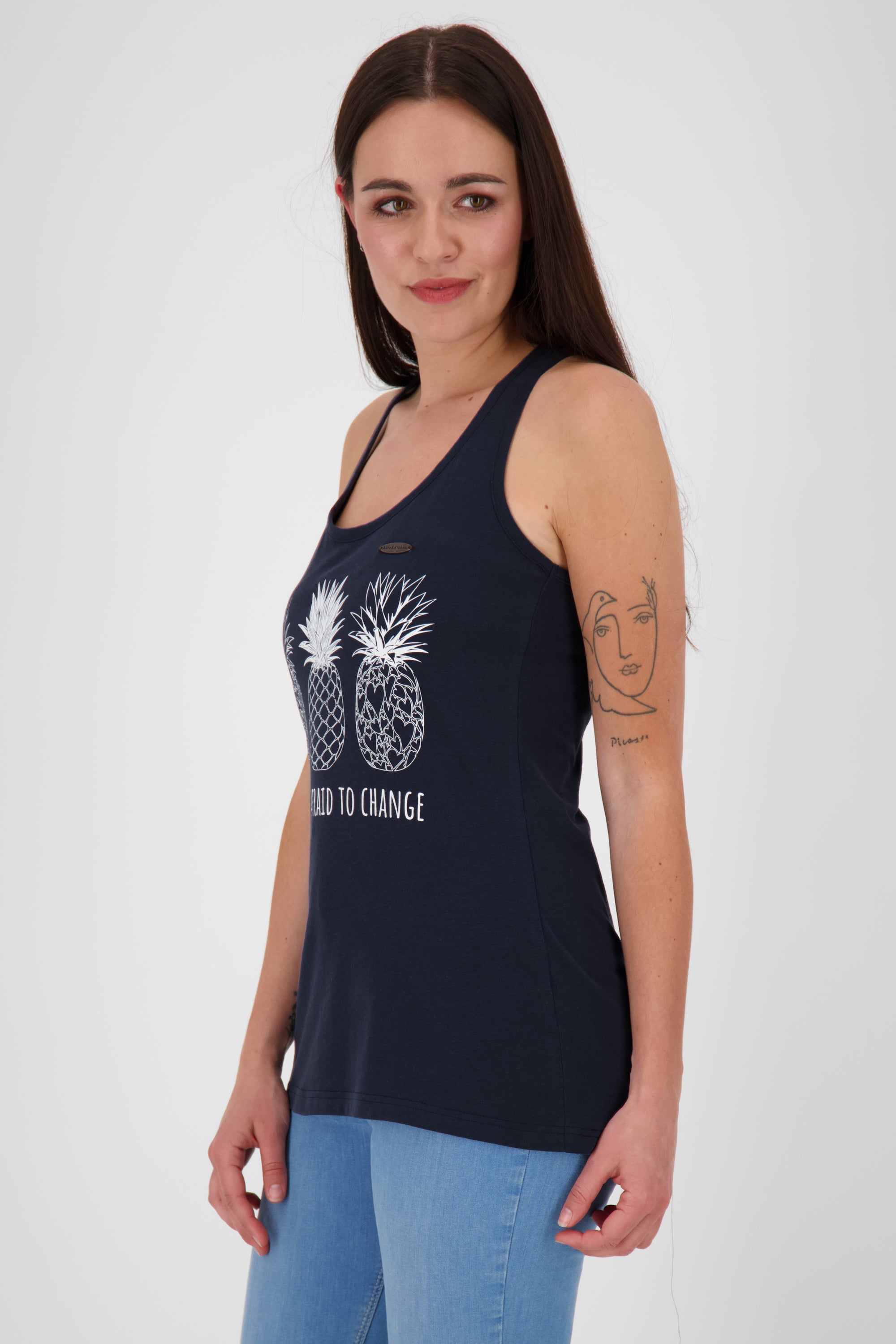 LuciaAK Damen-Shirt -Bequemer Style für den Sommer Dunkelblau