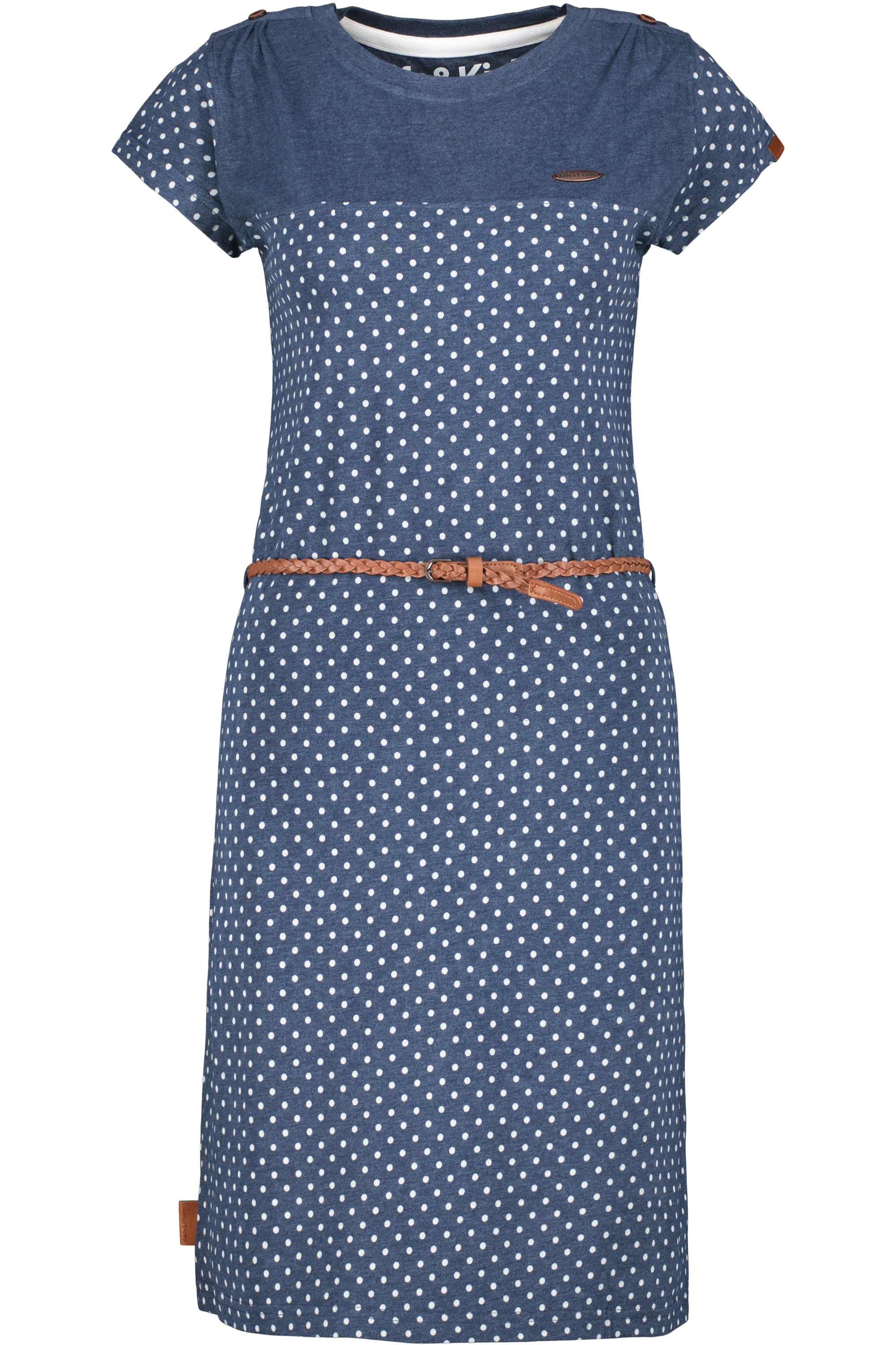 Damenkleid LeoniceAK B - Femininer Look mit trendigem Allover-Print Dunkelblau