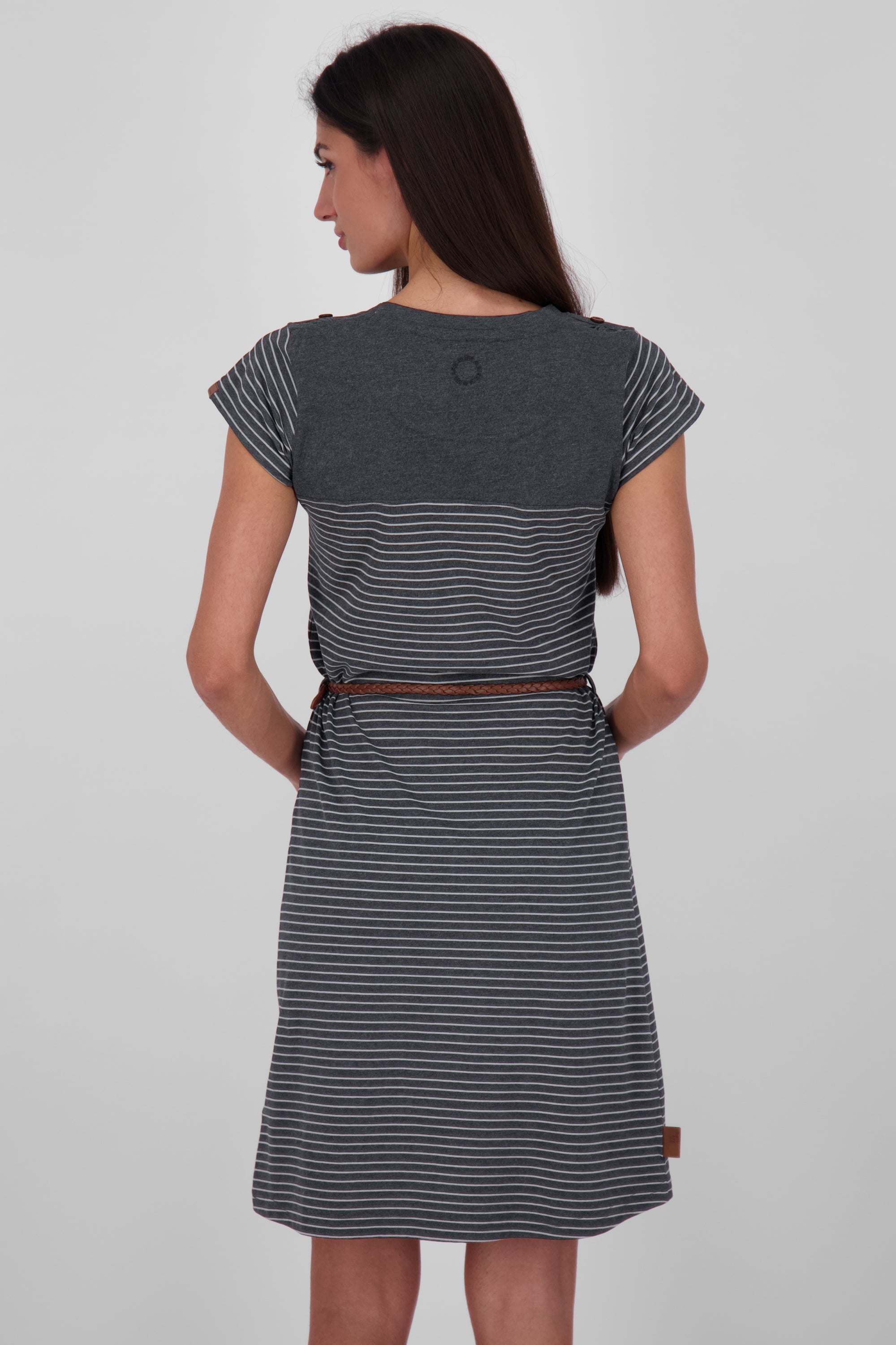 Damenkleid LeoniceAK B - Femininer Look mit trendigem Allover-Print Schwarz