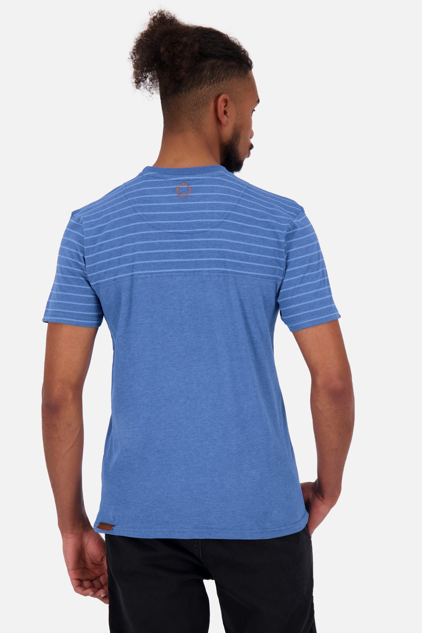 Sportliches Herren T-Shirt LeopoldAK Z mit Streifen Blau