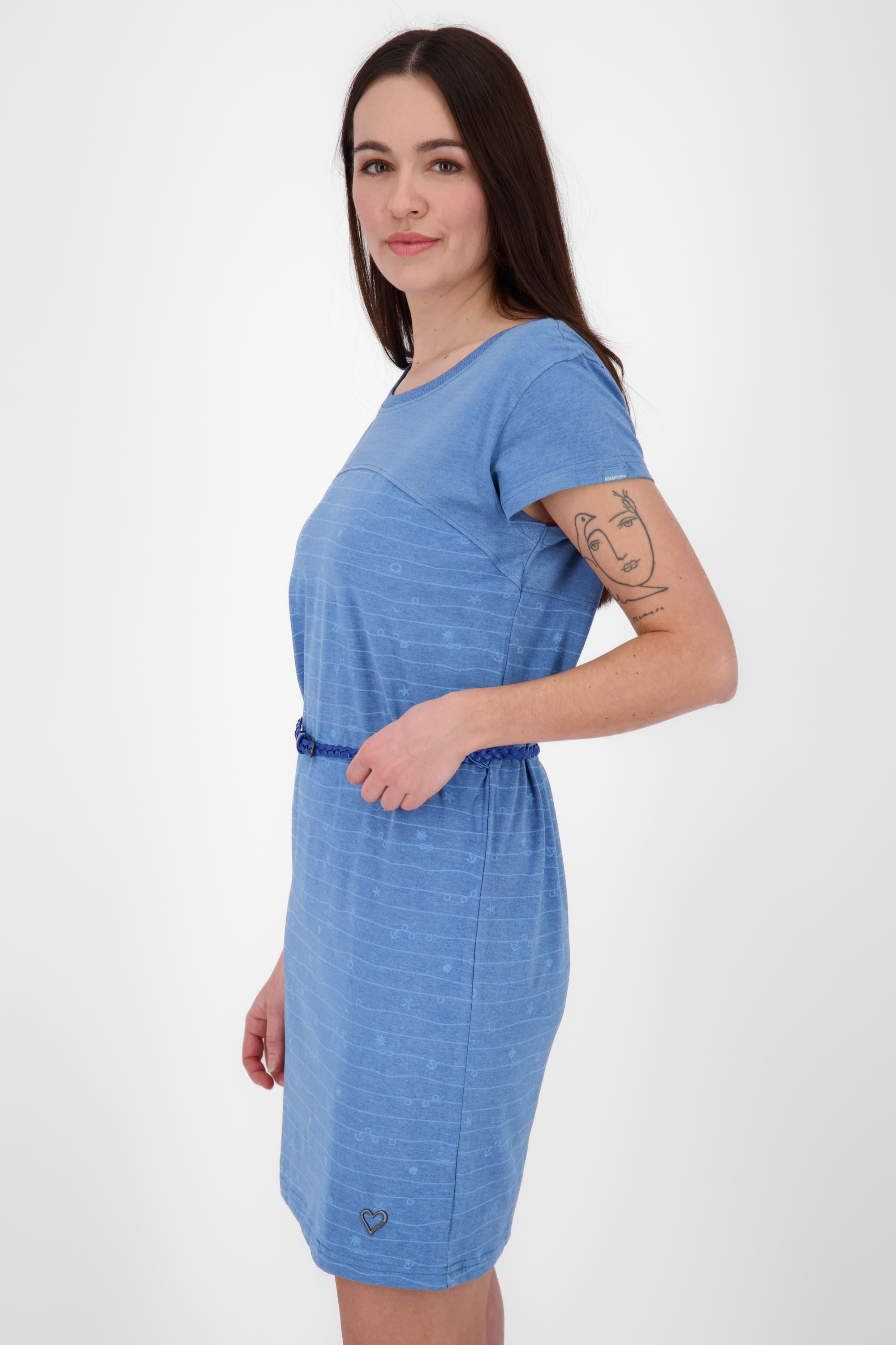 Alife and Kickin Damenkleid ClariceAK - Streifenmuster und weibliche Silhouette Blau