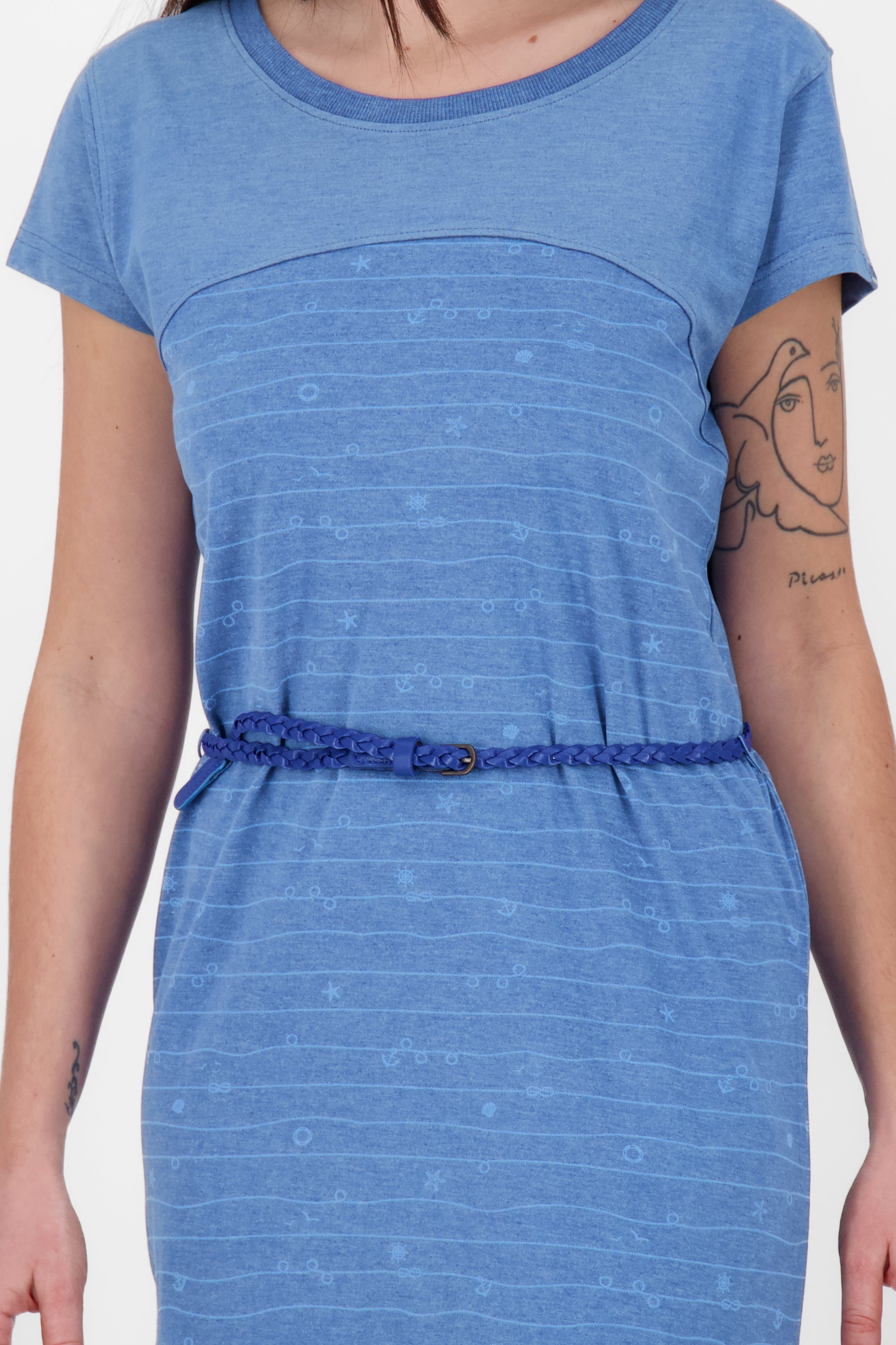 Alife and Kickin Damenkleid ClariceAK - Streifenmuster und weibliche Silhouette Blau