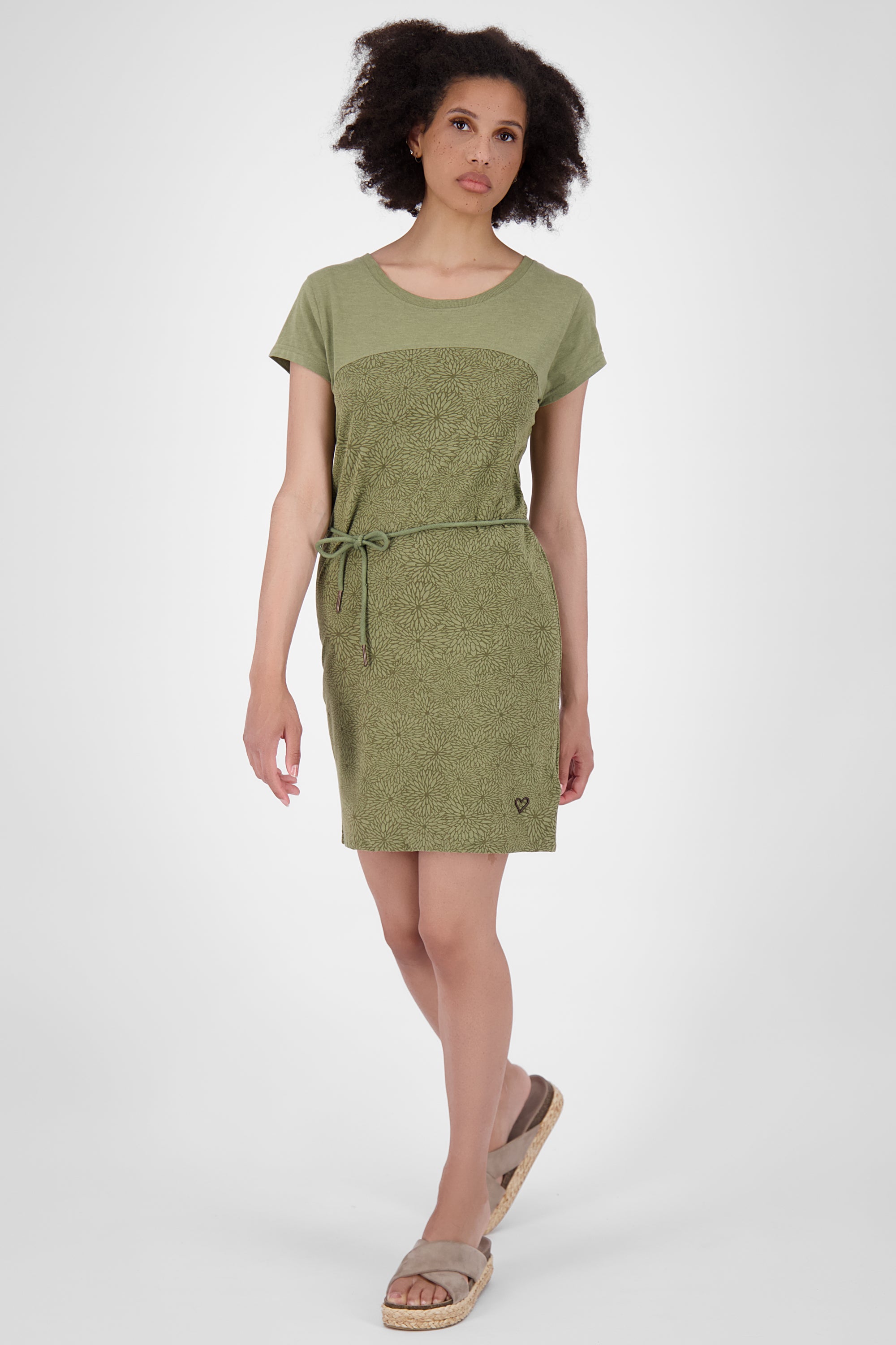 Alife and Kickin Damenkleid ClarinaAK B - Feminine Prints und lässige Passform Grün