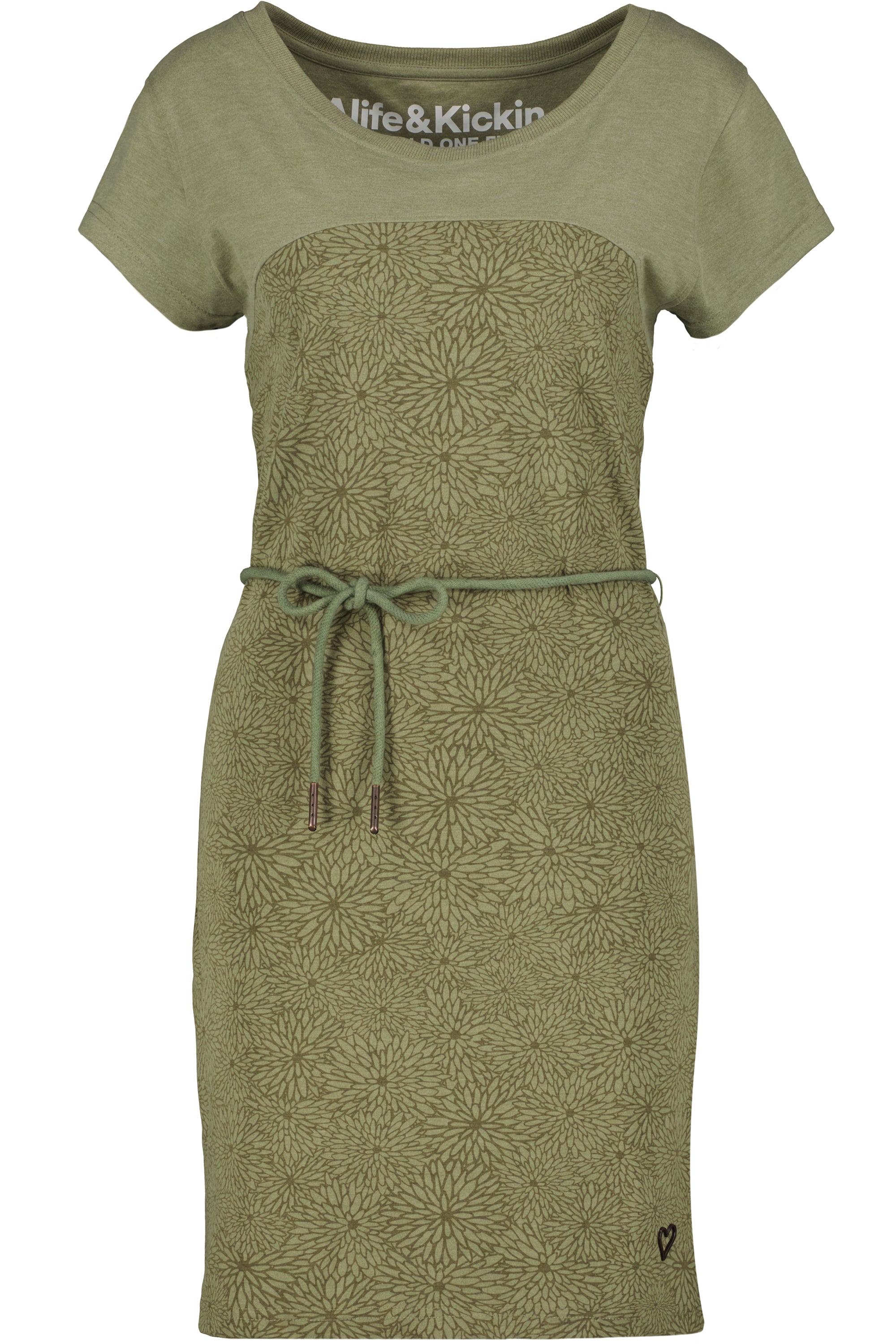 Alife and Kickin Damenkleid ClarinaAK B - Feminine Prints und lässige Passform Grün
