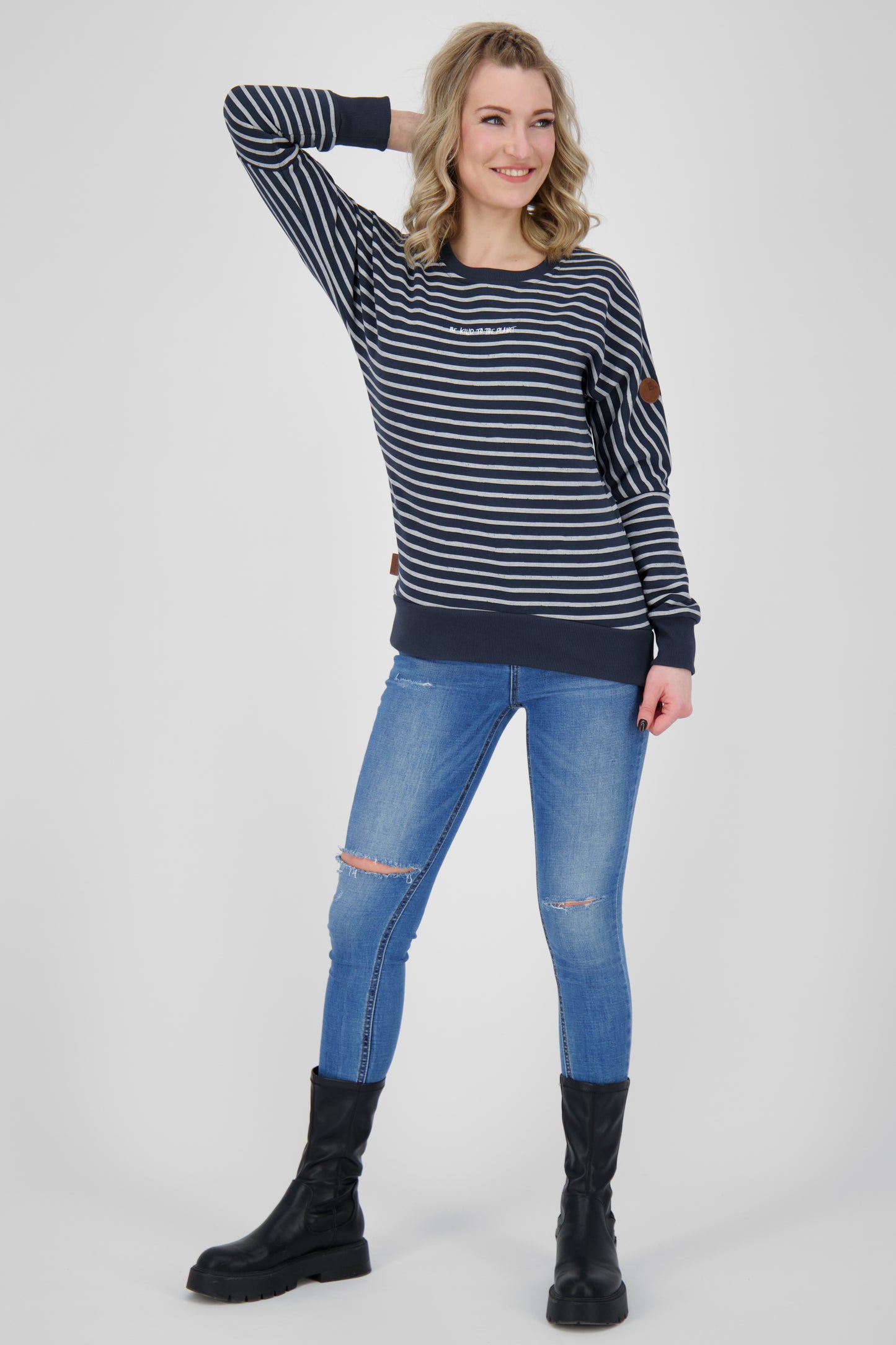 Damen Sweatpullover DarlaAK im modischen Style Dunkelblau