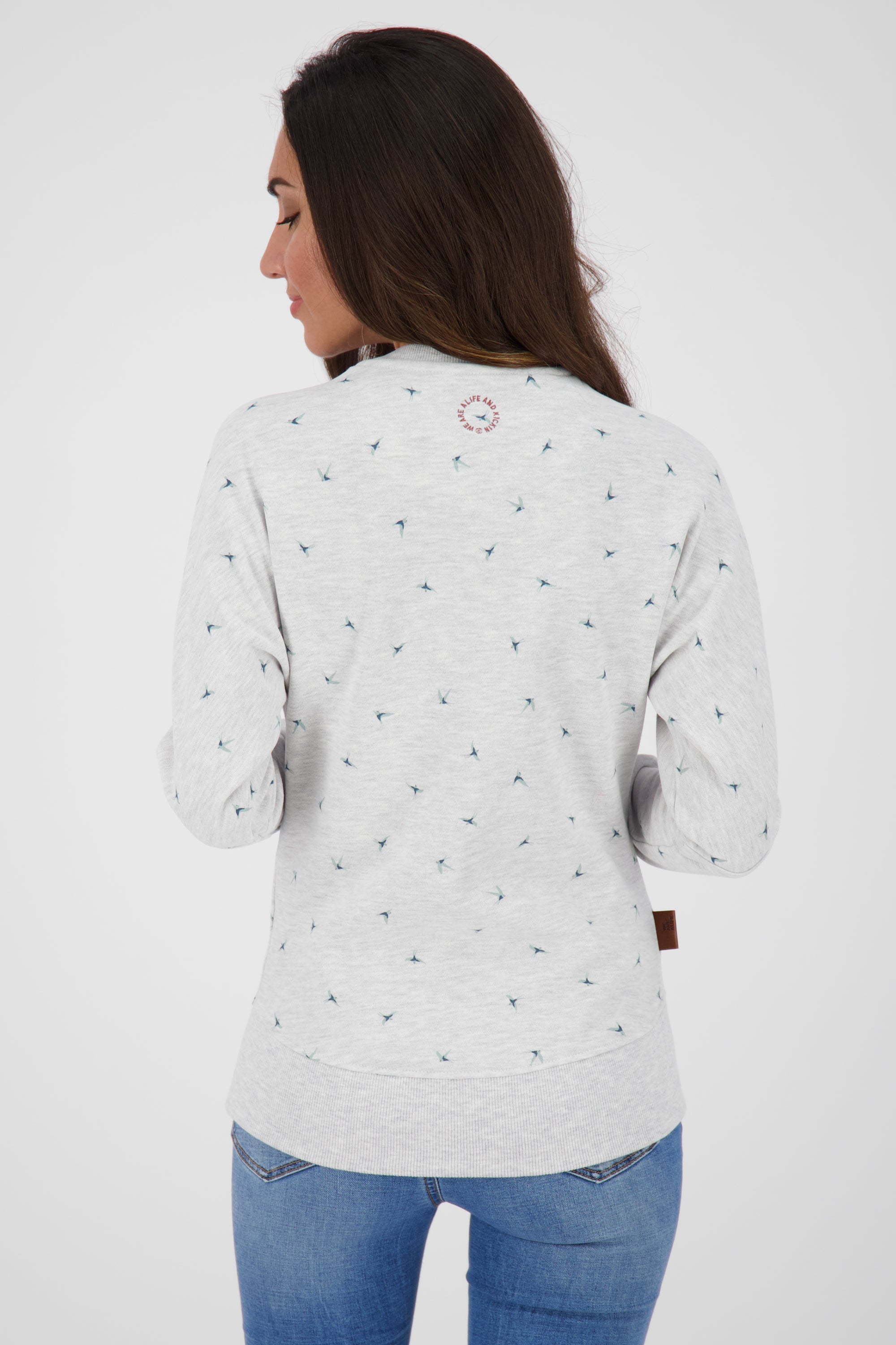 Mustergültiger Damensweater DarlaAK für ein entspanntes Outfit Grau