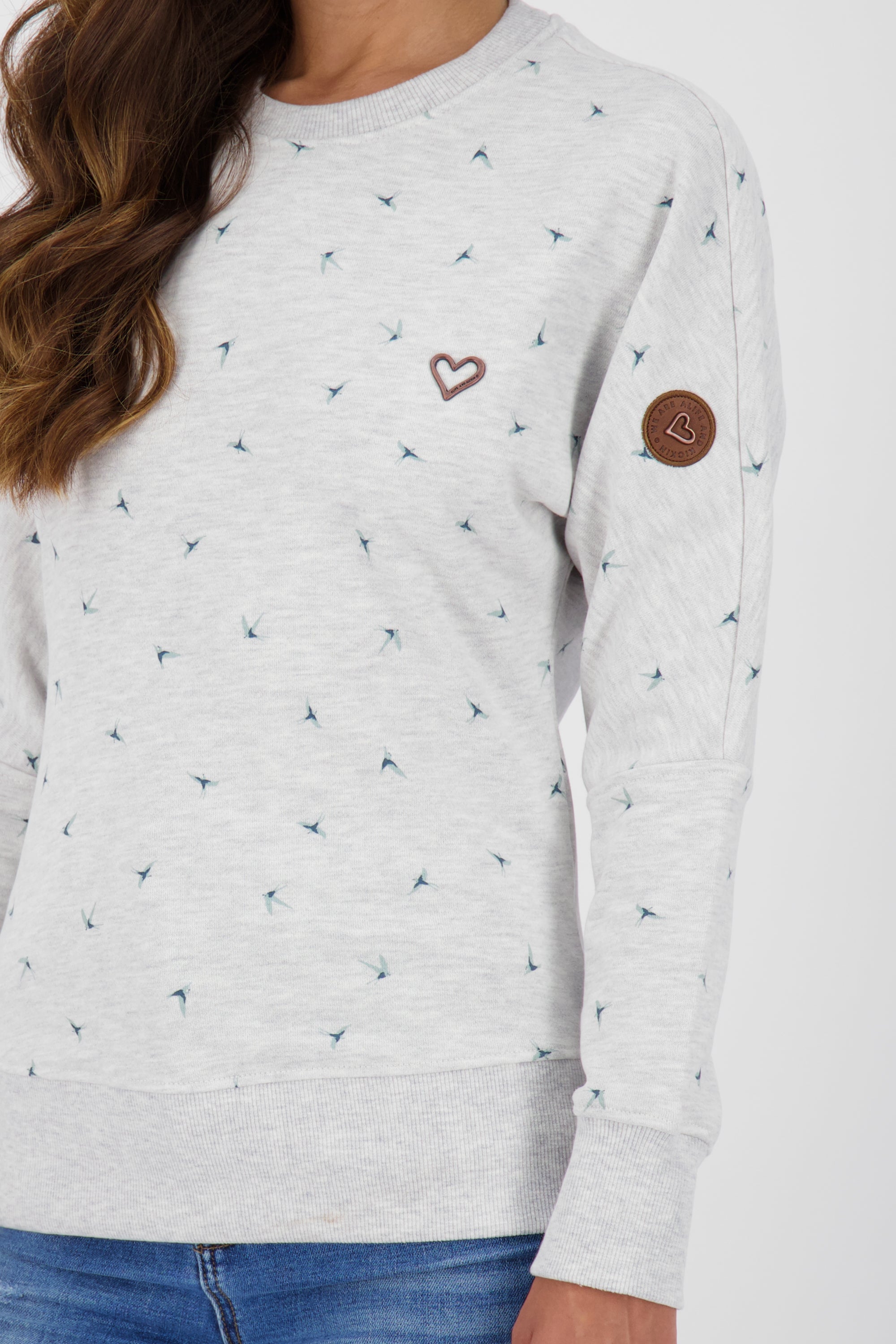 Mustergültiger Damensweater DarlaAK für ein entspanntes Outfit Grau