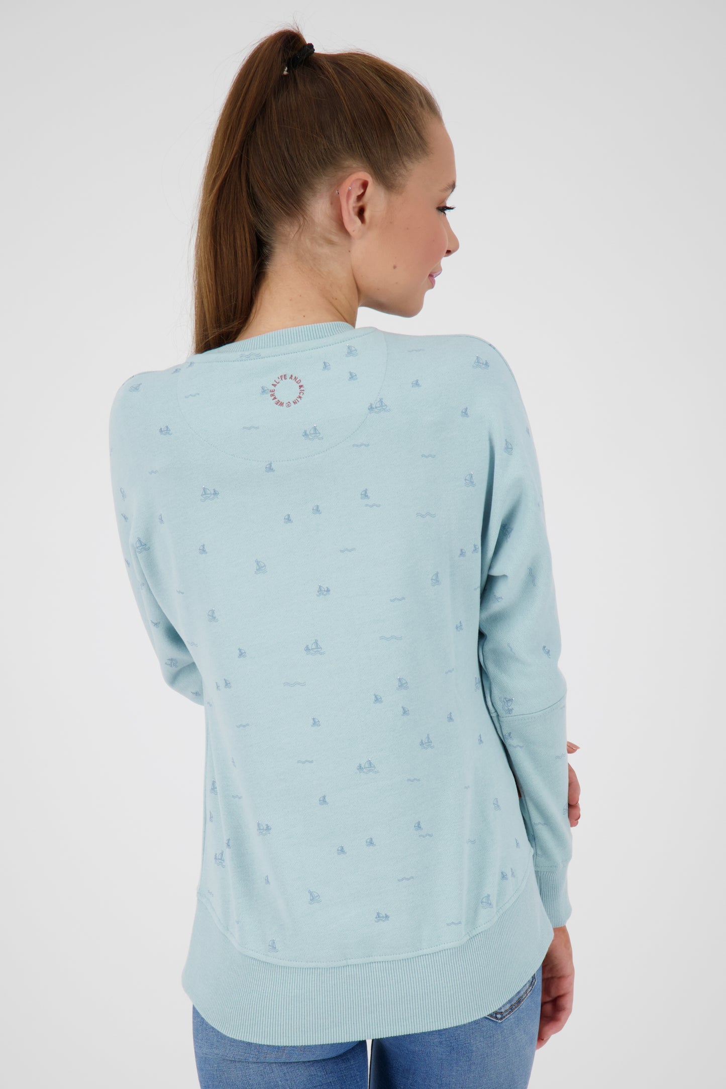 Mustergültiger Damensweater DarlaAK für ein entspanntes Outfit Hellblau