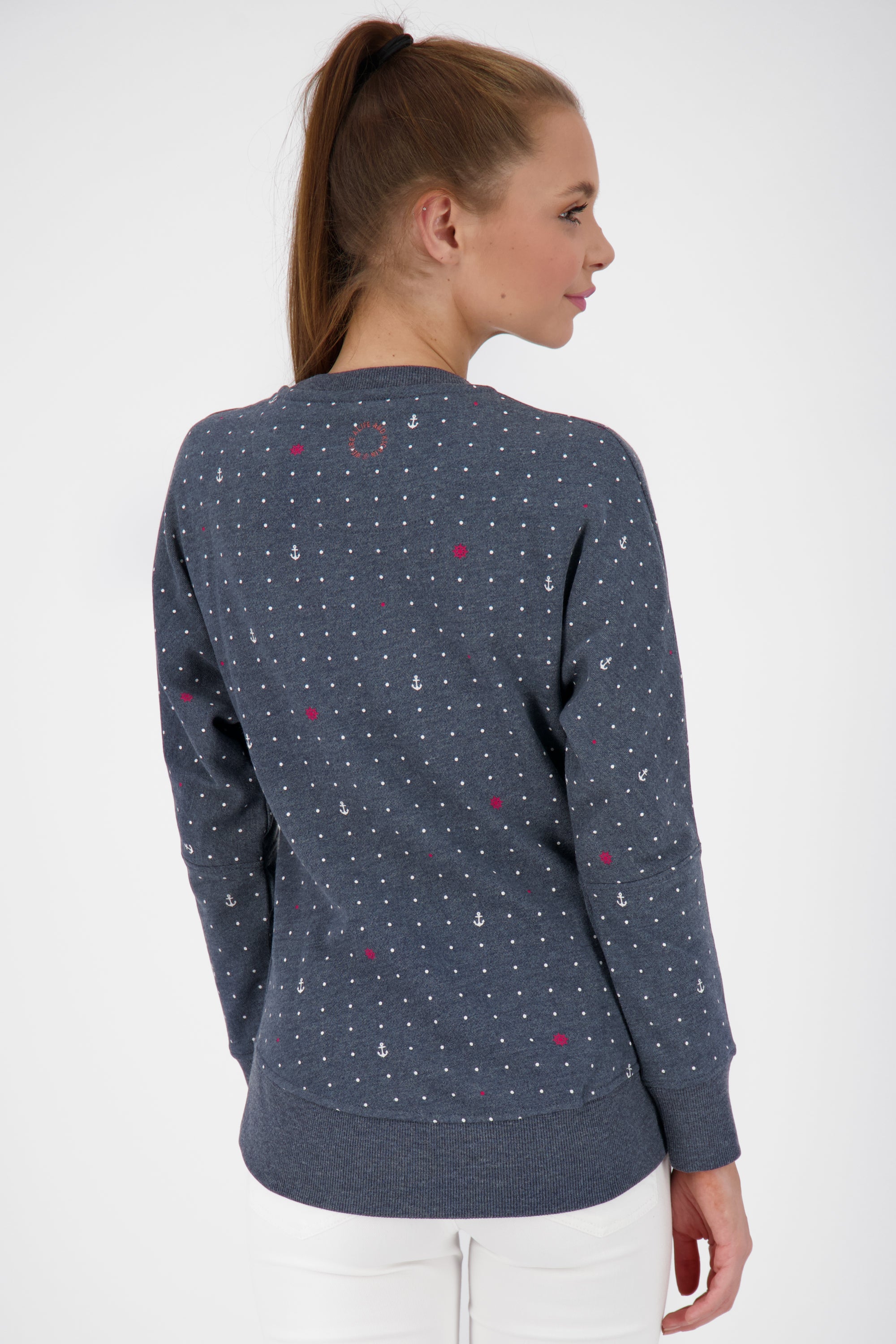 Mustergültiger Damensweater DarlaAK für ein entspanntes Outfit Dunkelblau