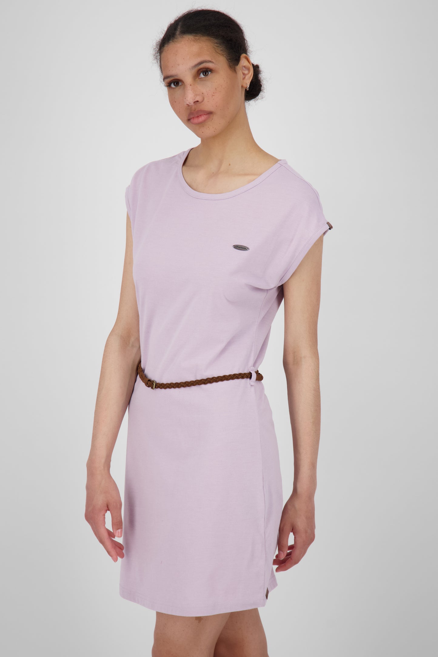 Damen Freizeitkleid ElliAK A - Weiche Jerseyqualität mit figurbetonter Passform Violett