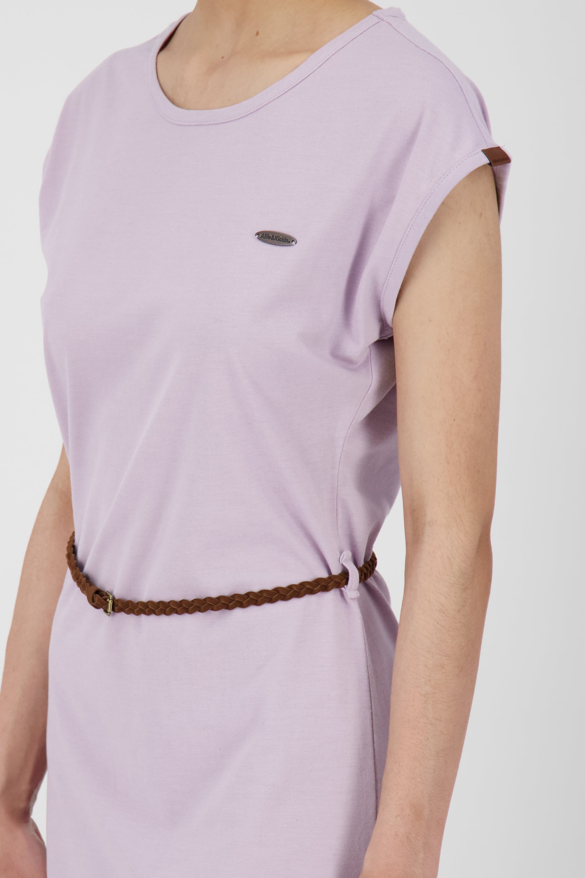 Damen Freizeitkleid ElliAK A - Weiche Jerseyqualität mit figurbetonter Passform Violett