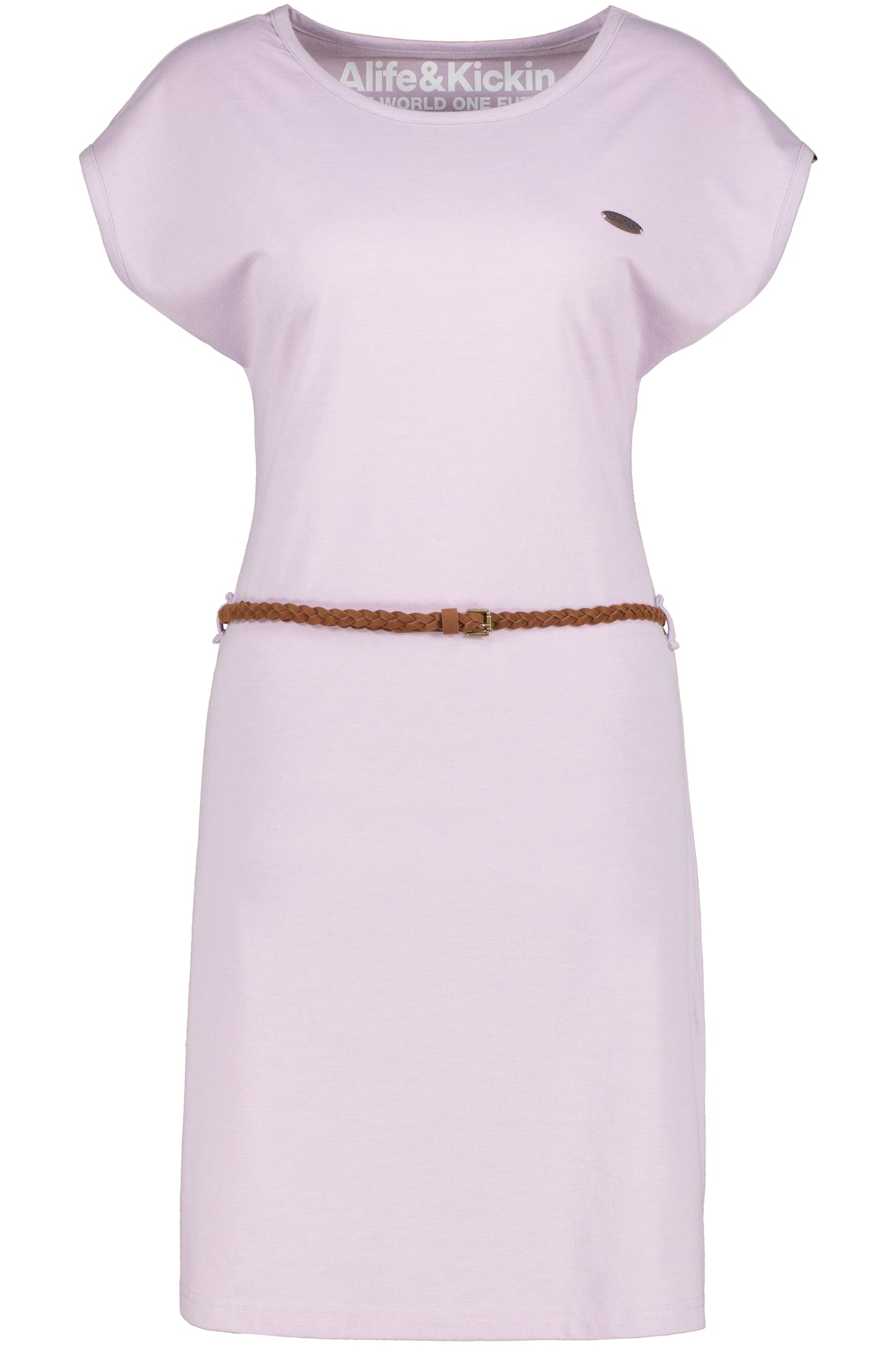Damen Freizeitkleid ElliAK A - Weiche Jerseyqualität mit figurbetonter Passform Violett