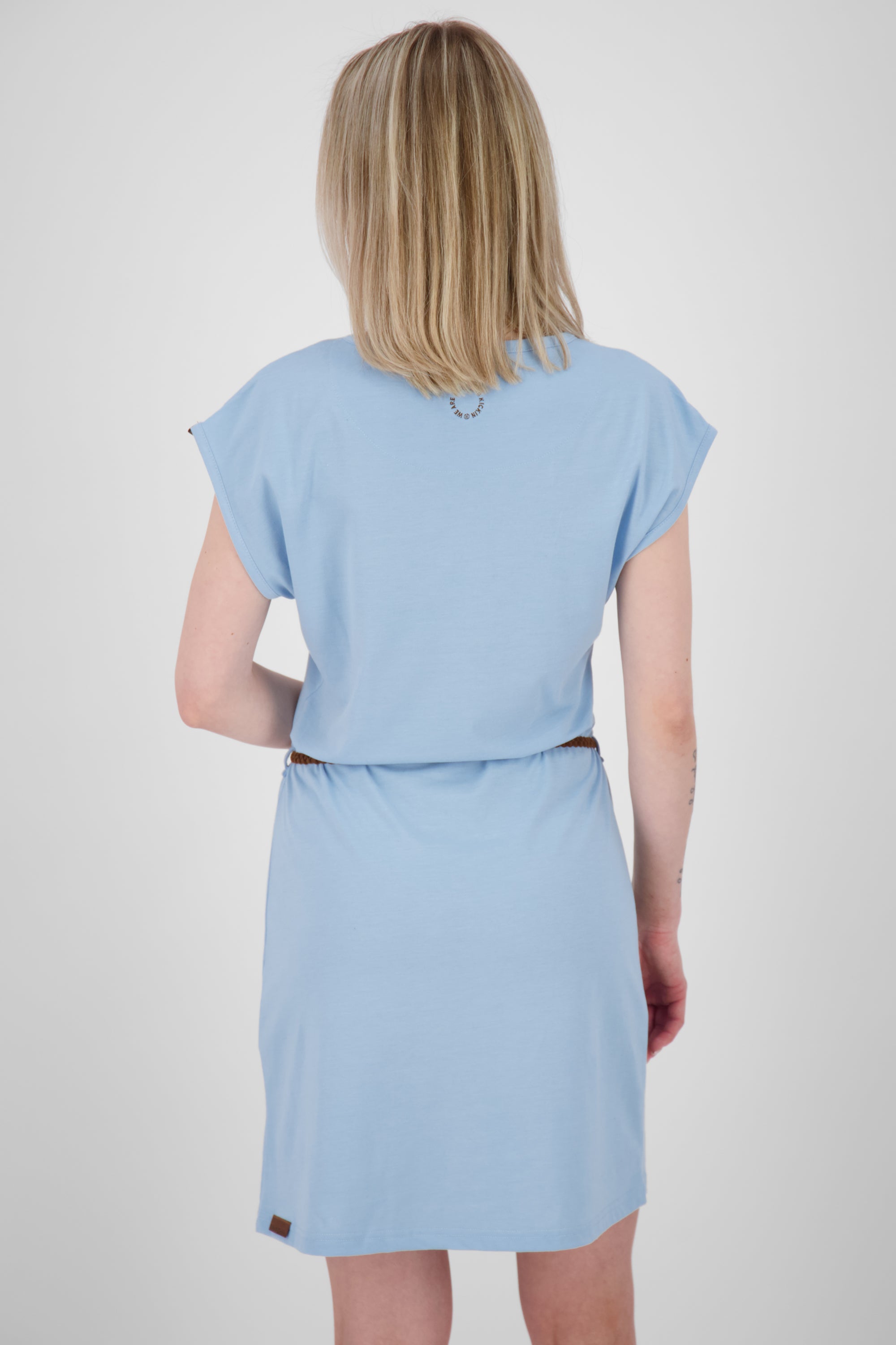 Damen Freizeitkleid ElliAK A - Weiche Jerseyqualität mit figurbetonter Passform Blau