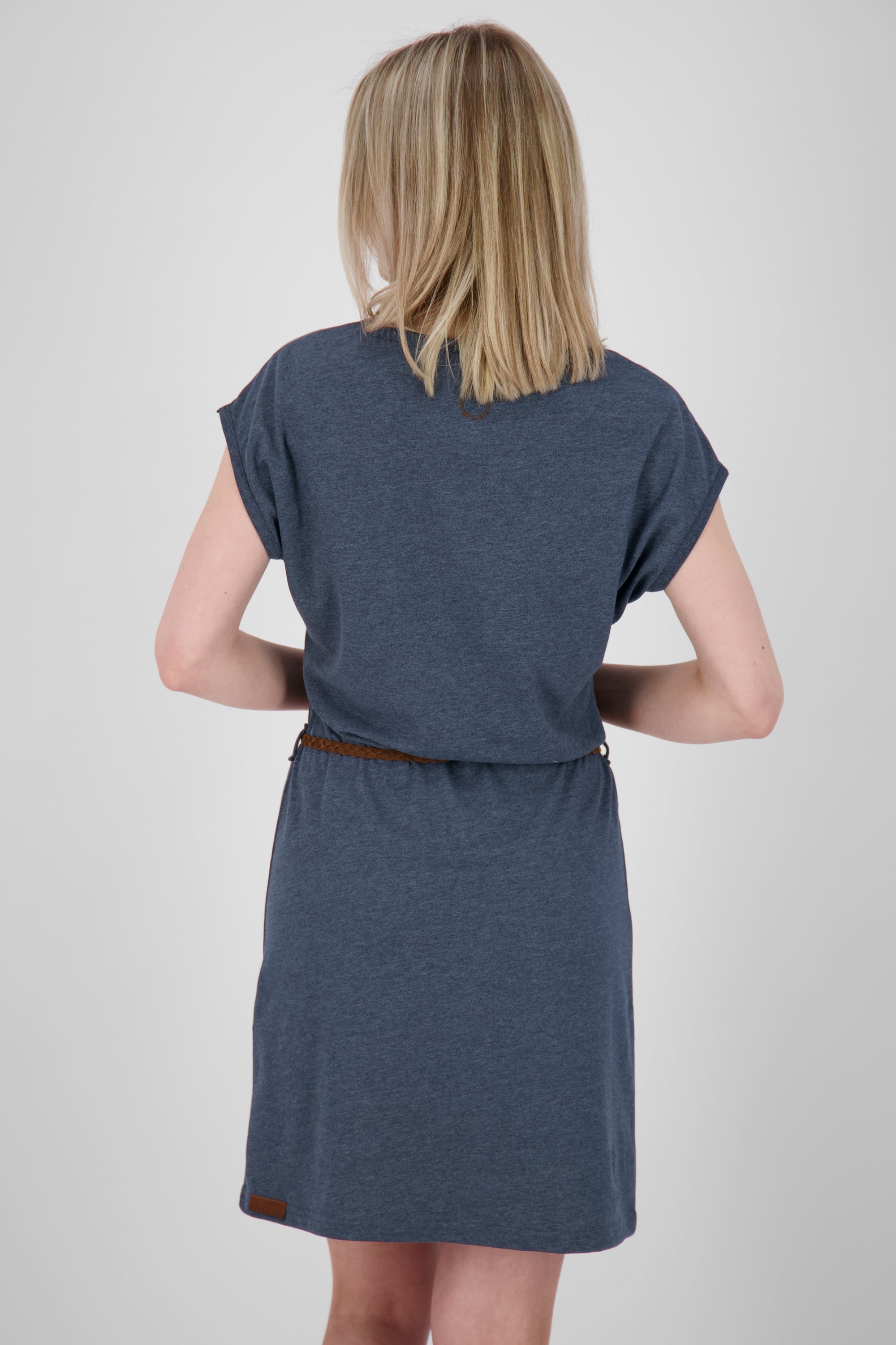 Damen Freizeitkleid ElliAK A - Weiche Jerseyqualität mit figurbetonter Passform Dunkelblau