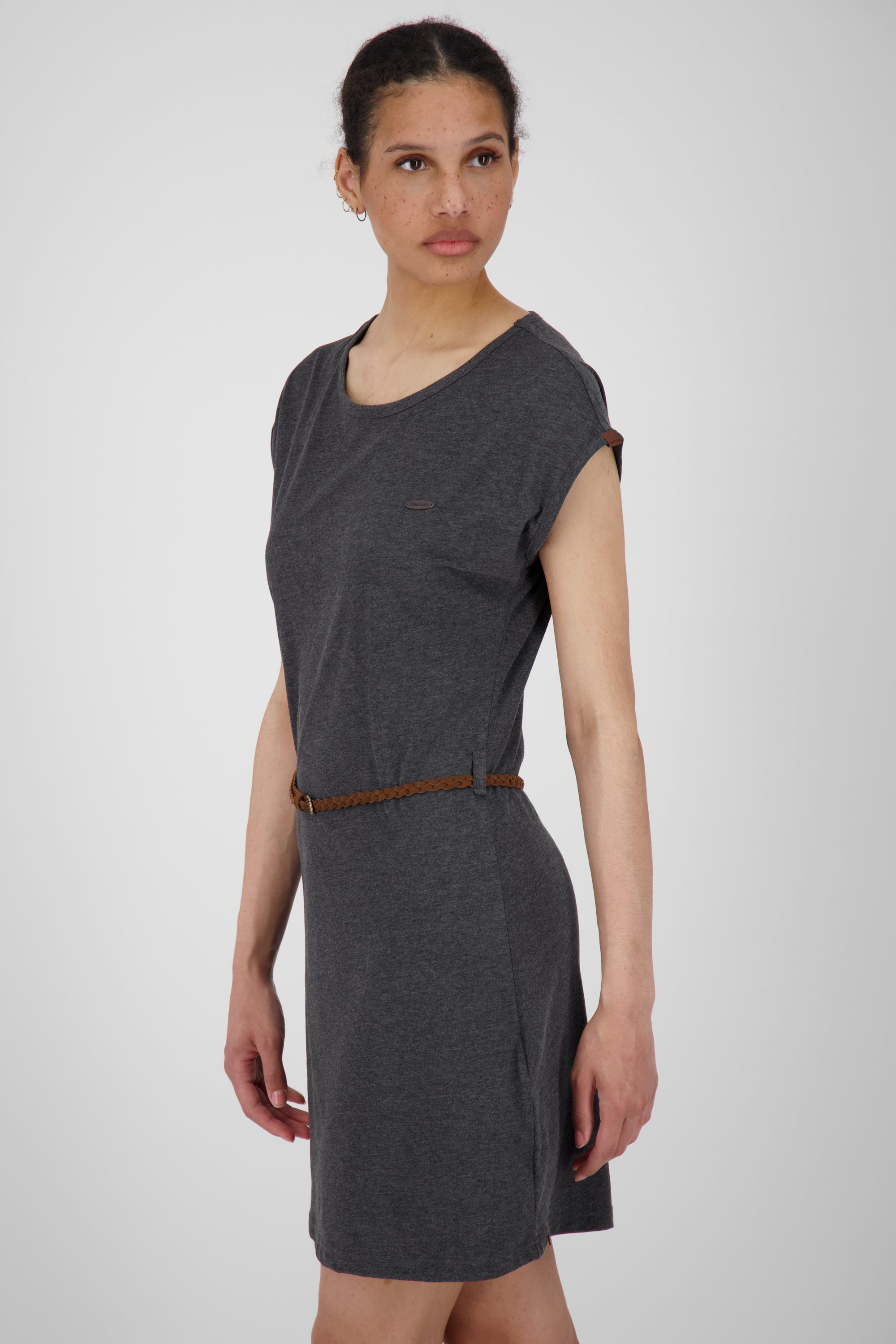 Damen Freizeitkleid ElliAK A - Weiche Jerseyqualität mit figurbetonter Passform Schwarz