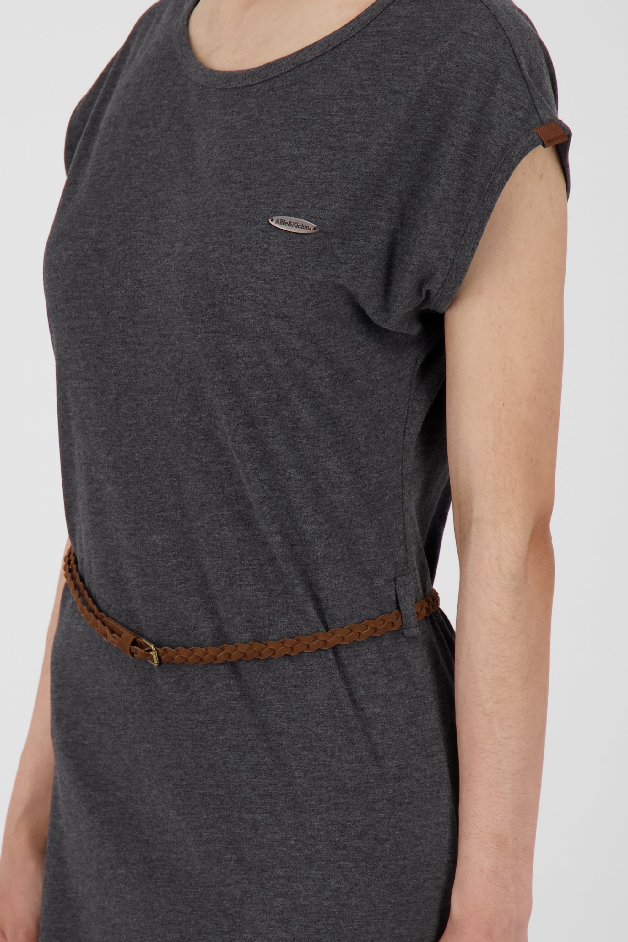 Damen Freizeitkleid ElliAK A - Weiche Jerseyqualität mit figurbetonter Passform Schwarz