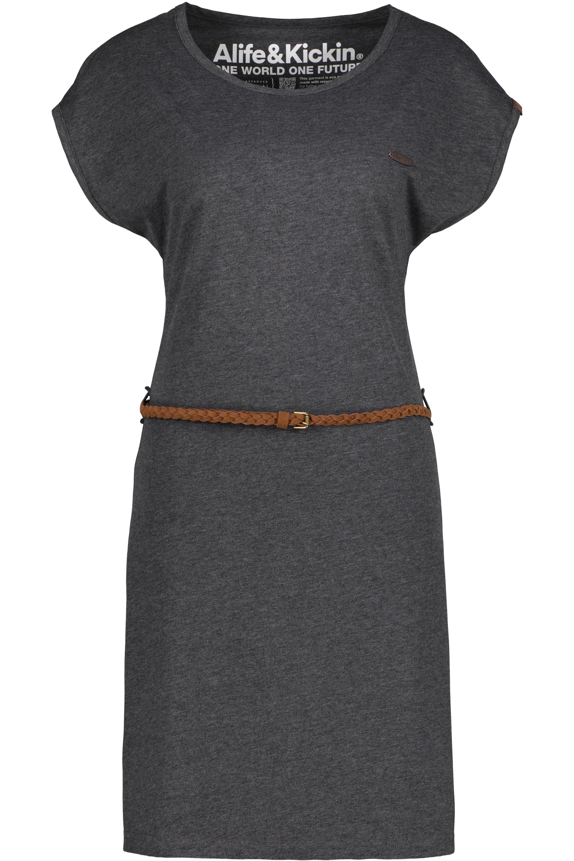 Damen Freizeitkleid ElliAK A - Weiche Jerseyqualität mit figurbetonter Passform Schwarz