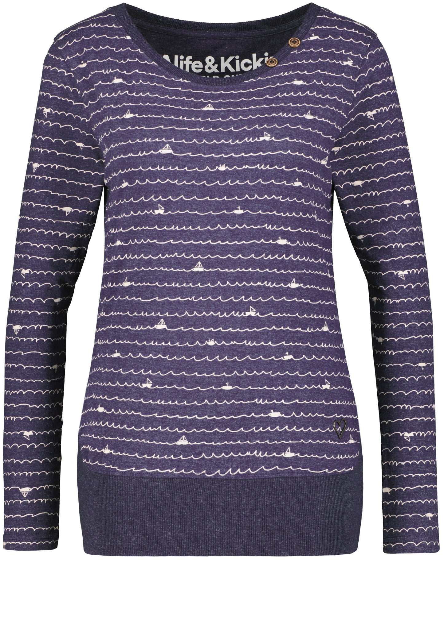 Damen-Langarmshirt ConnyAK B farbenfroh und klassisch Dunkelblau