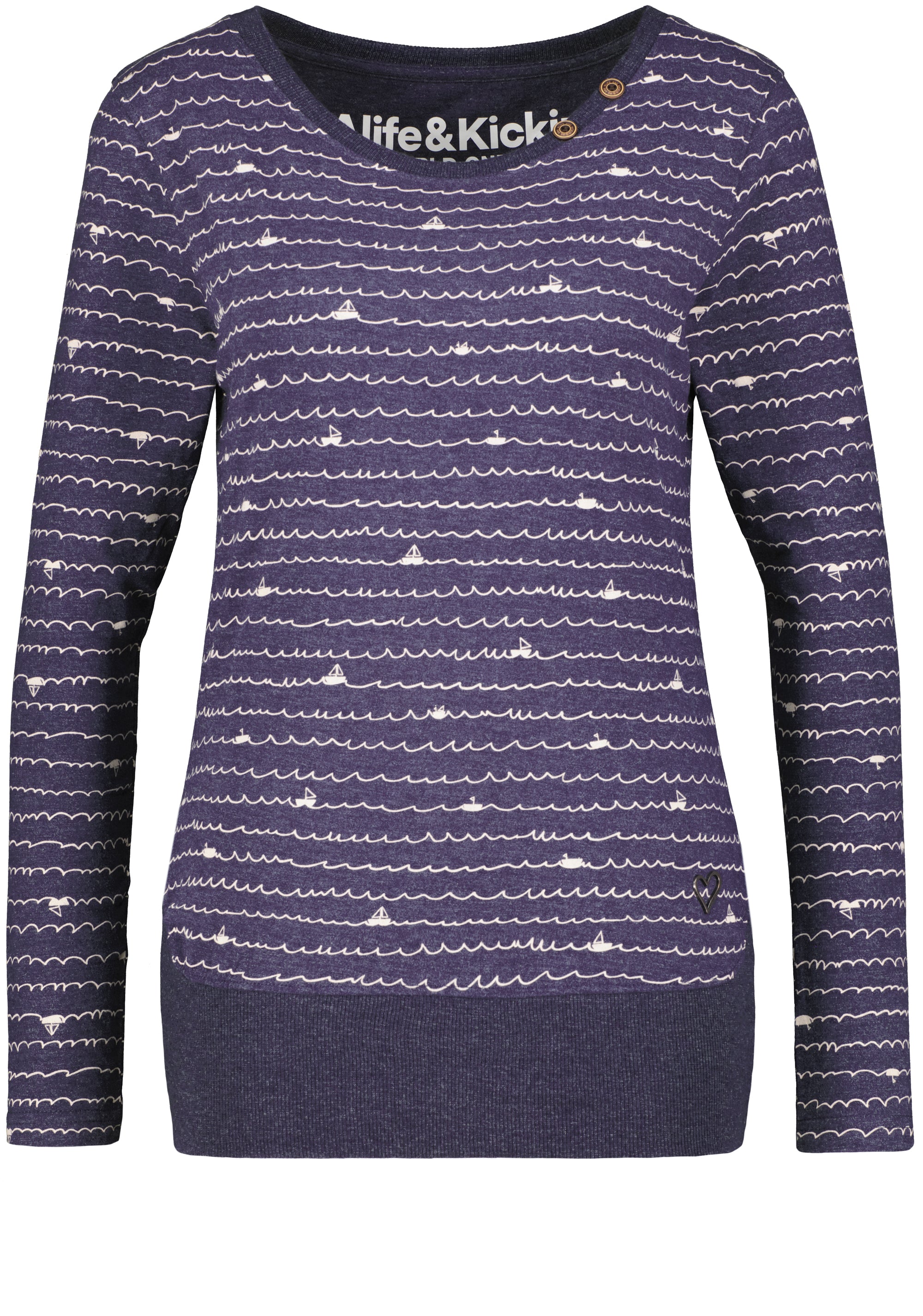 Damen-Langarmshirt ConnyAK B farbenfroh und klassisch Dunkelblau