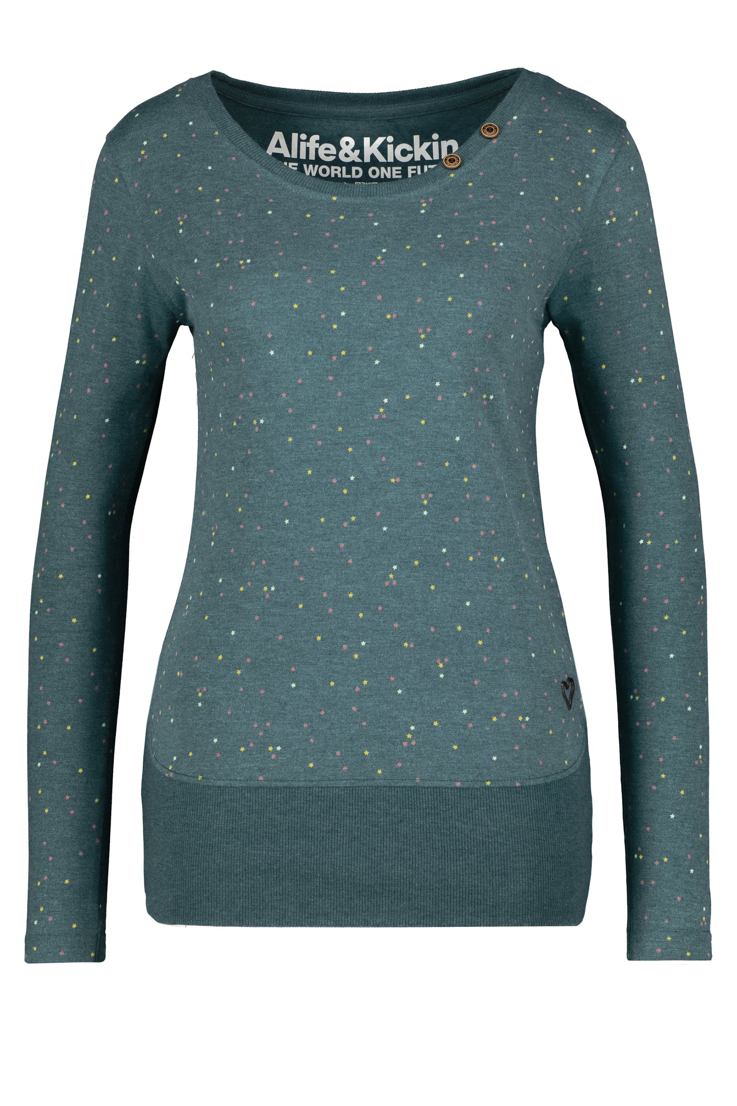 Damen-Langarmshirt ConnyAK B farbenfroh und klassisch Dunkelgrün