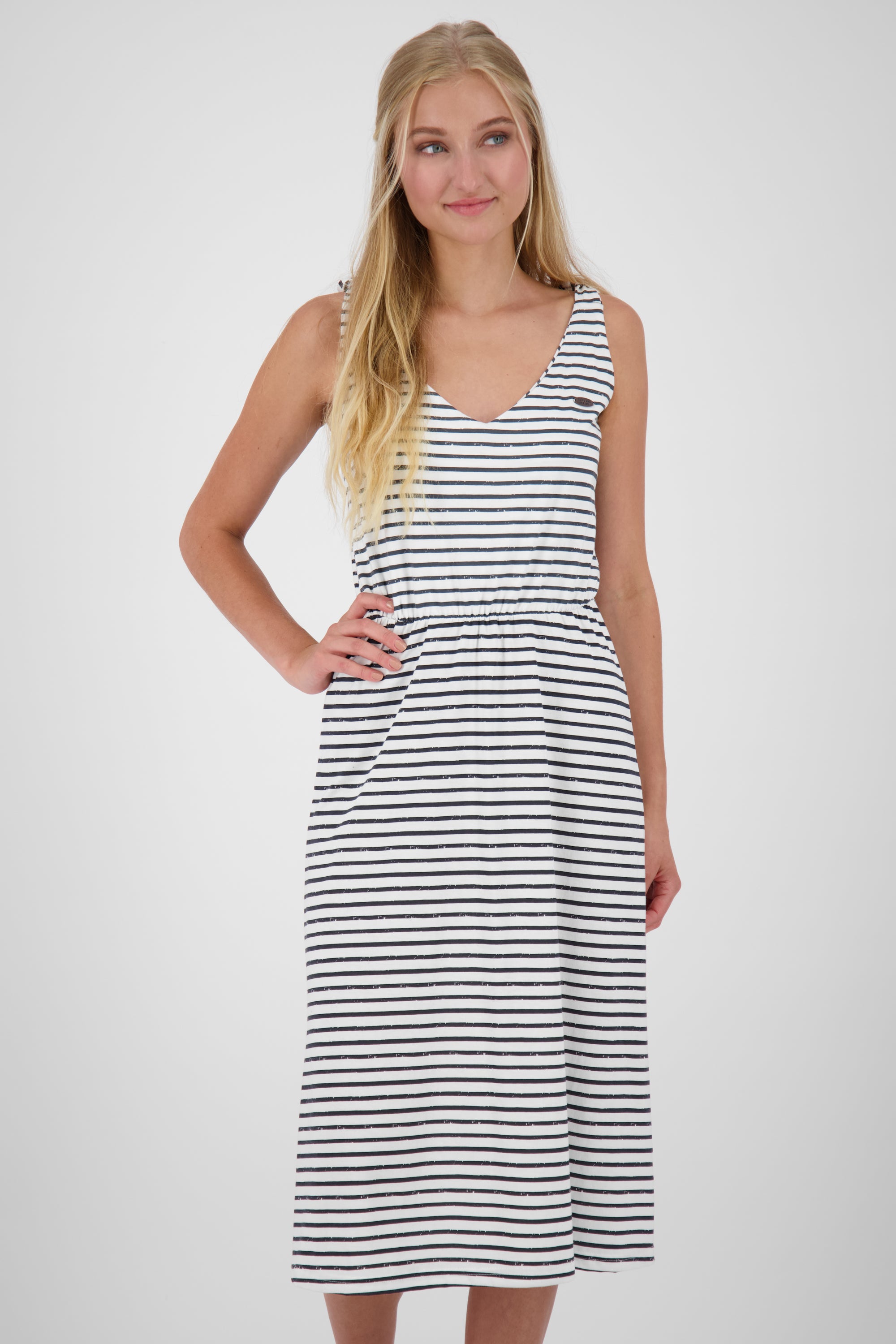 Alife and Kickin Damen Sommerkleid - Ärmelloses Freizeitkleid MelinaAK Weiß