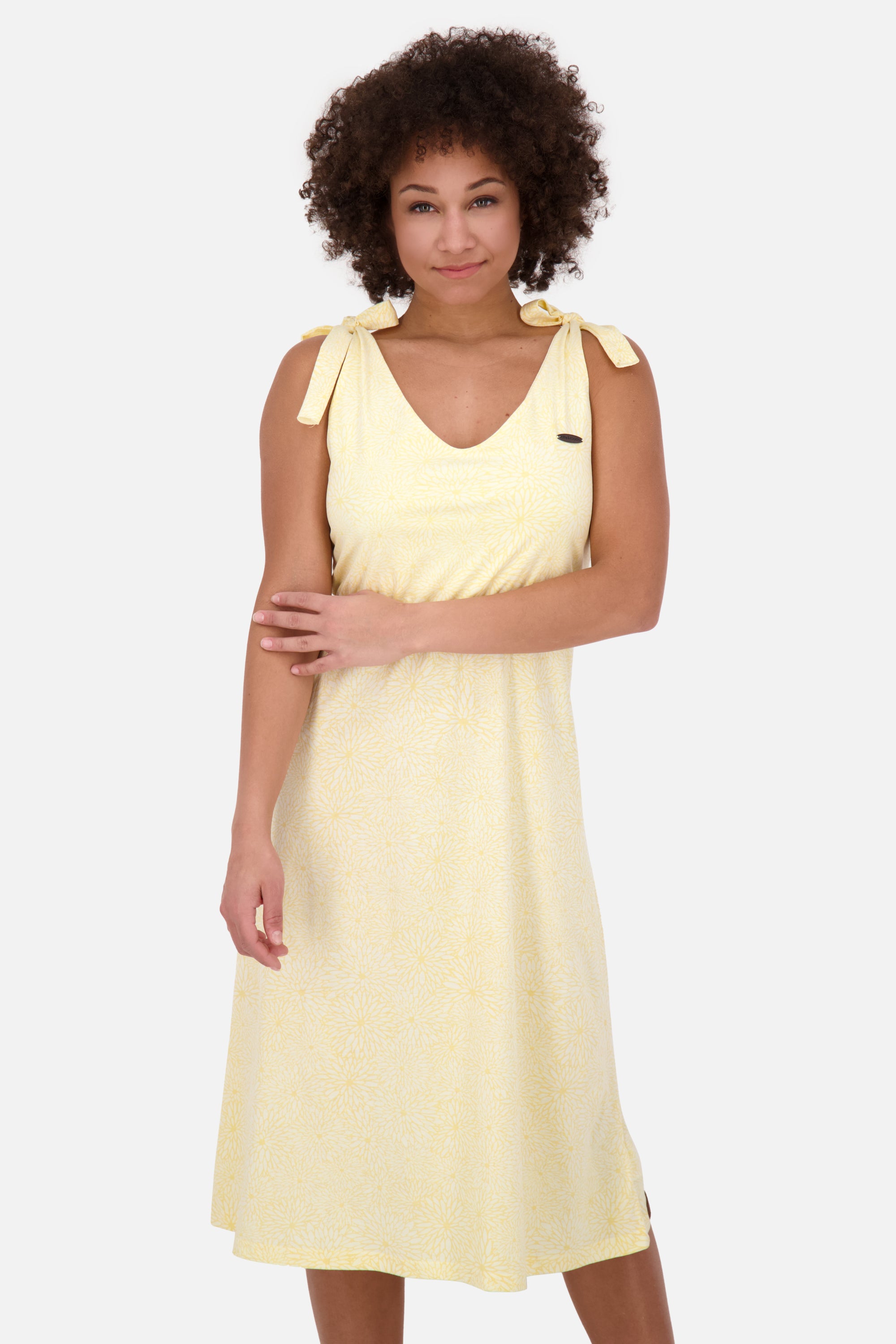 Alife and Kickin Kleid MelinaAK B - raffinierter Rückenansicht Gelb