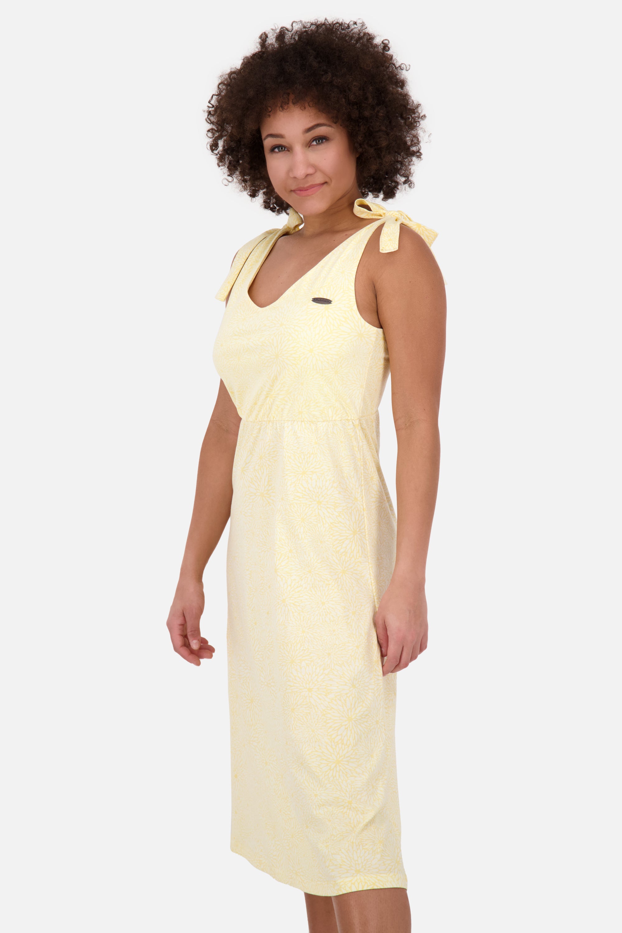 Alife and Kickin Kleid MelinaAK B - raffinierter Rückenansicht Gelb