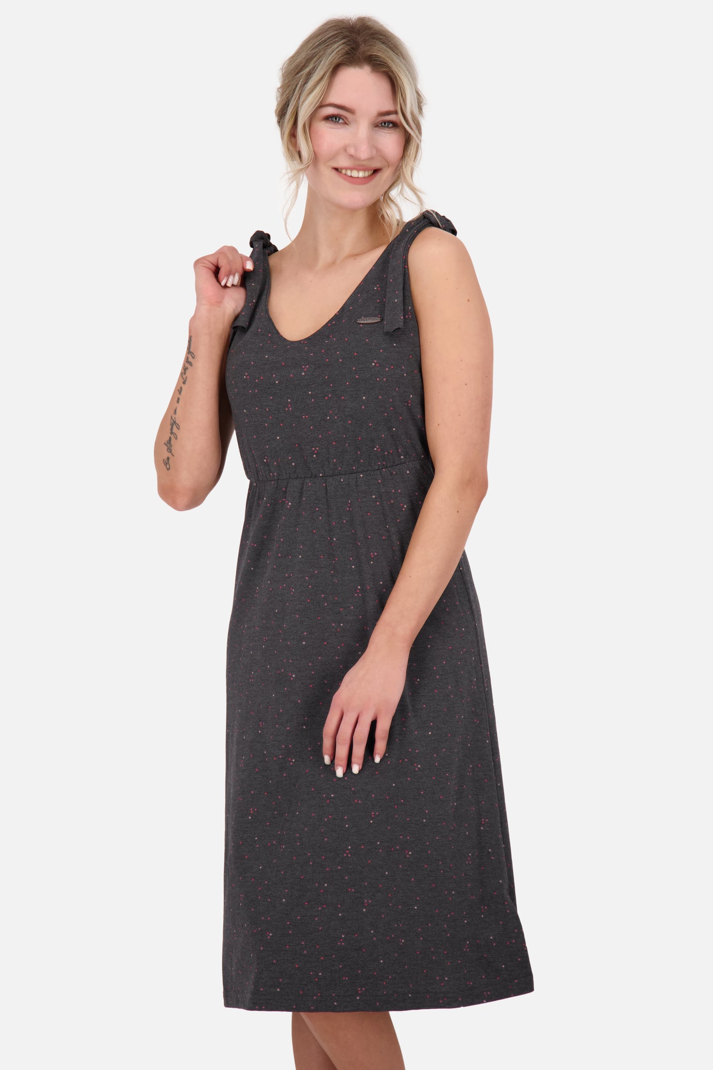 Alife and Kickin Kleid MelinaAK B - raffinierter Rückenansicht Schwarz