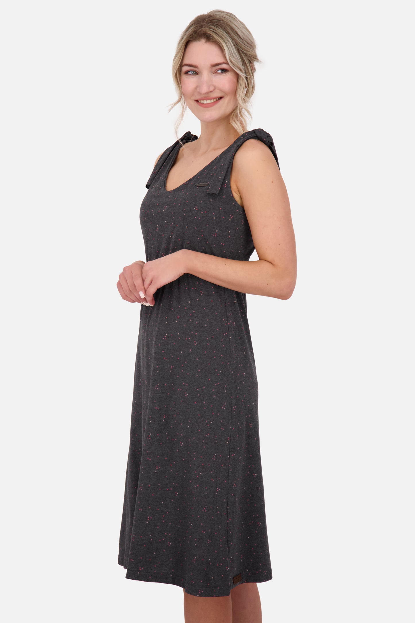 Alife and Kickin Kleid MelinaAK B - raffinierter Rückenansicht Schwarz