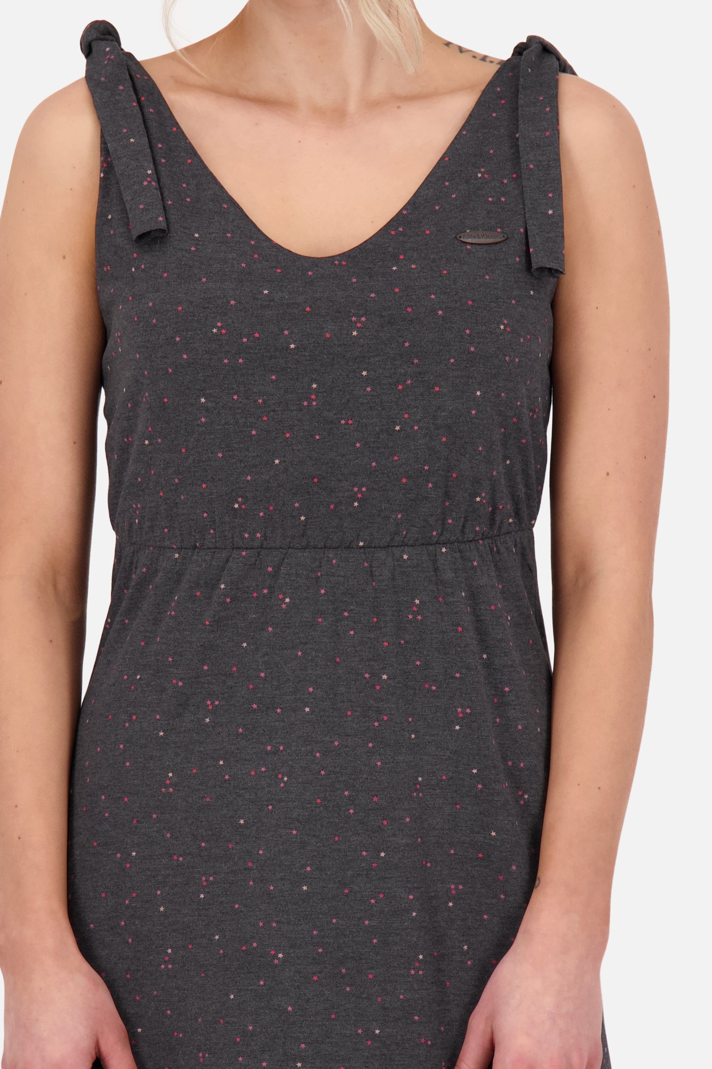 Alife and Kickin Kleid MelinaAK B - raffinierter Rückenansicht Schwarz